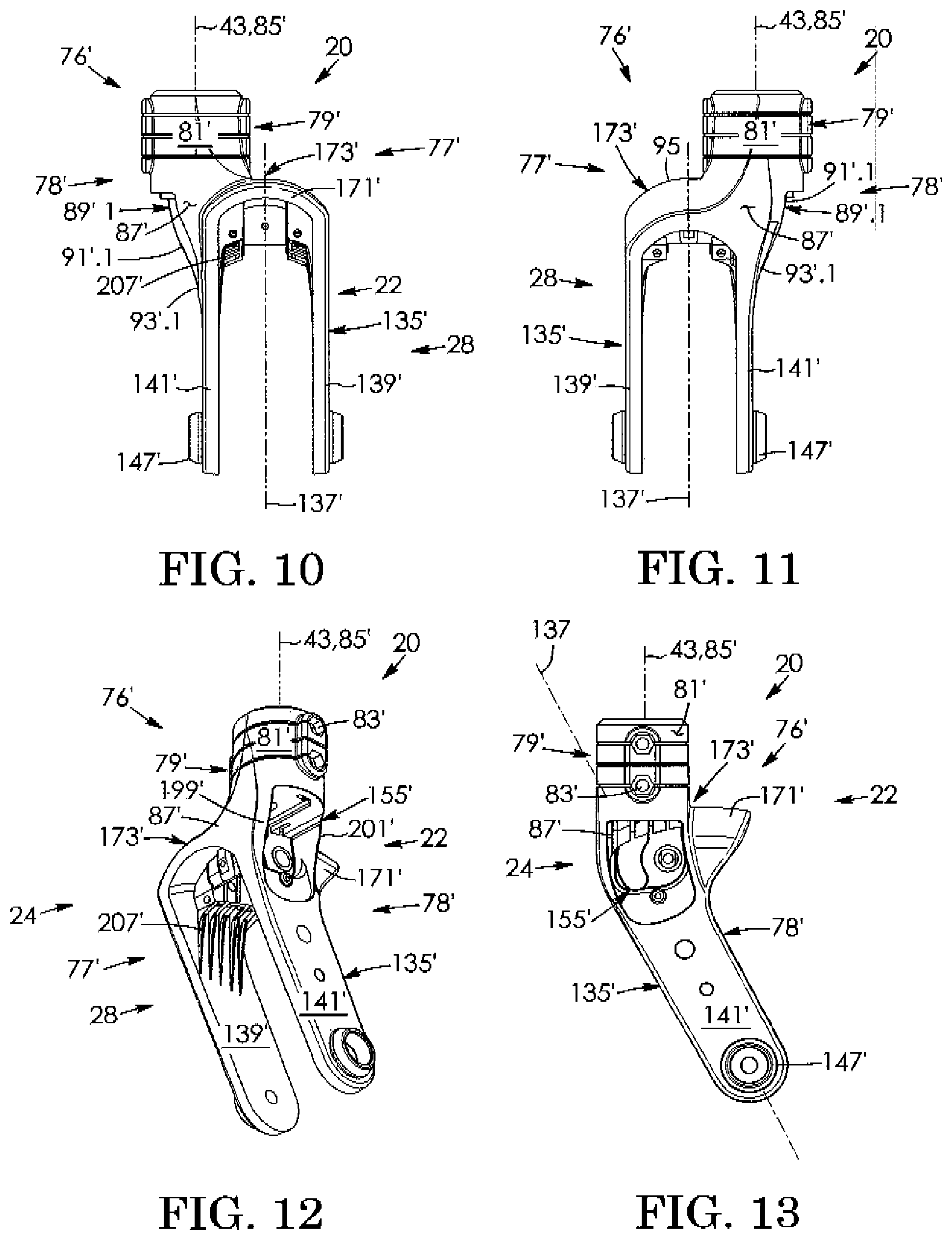 Patent US12090115 Figure 10 – Cable tension adjuster for height-adjustable wheeled vehicle