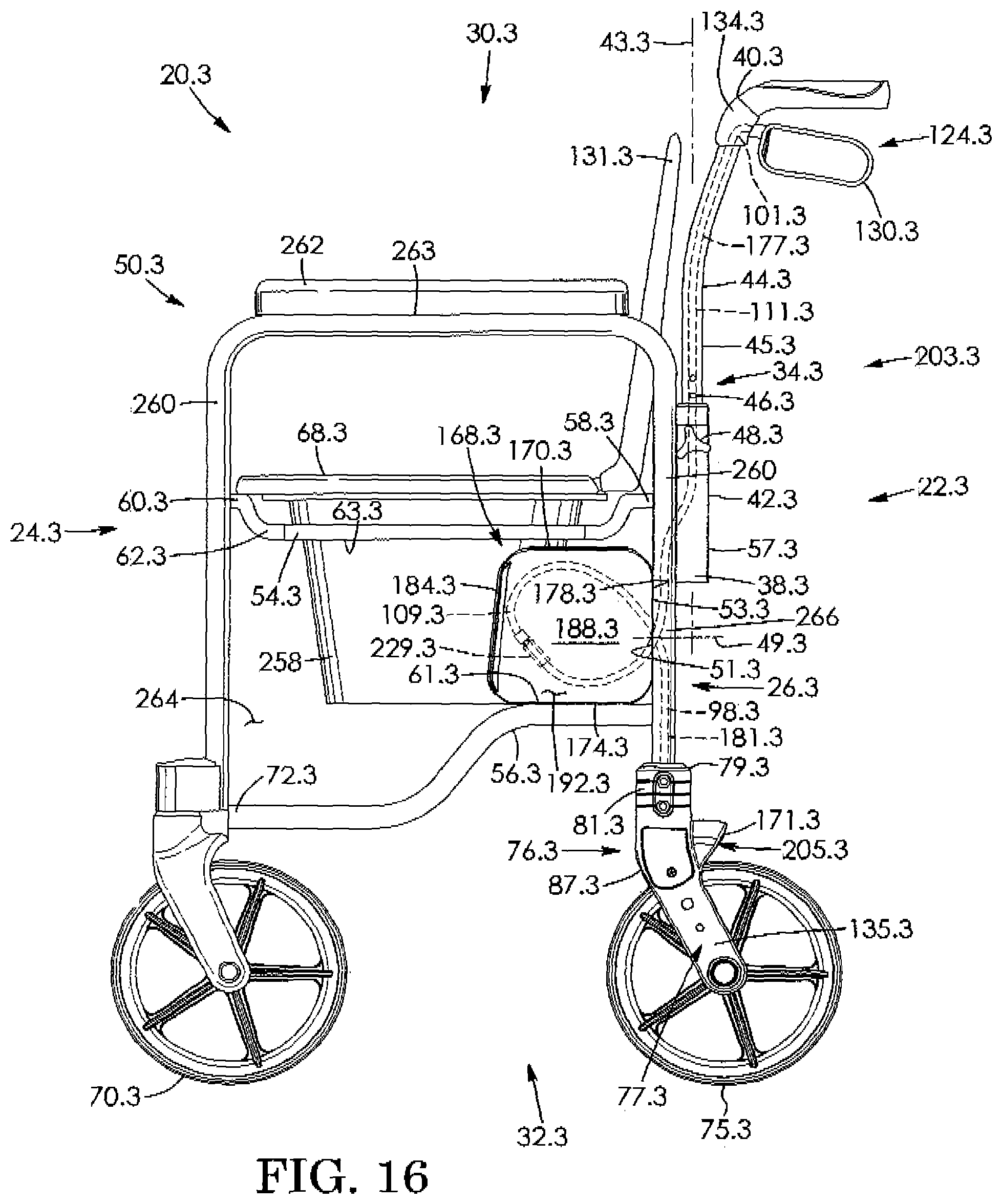 Patent US12090115 Figure 13 – Cable tension adjuster for height-adjustable wheeled vehicle