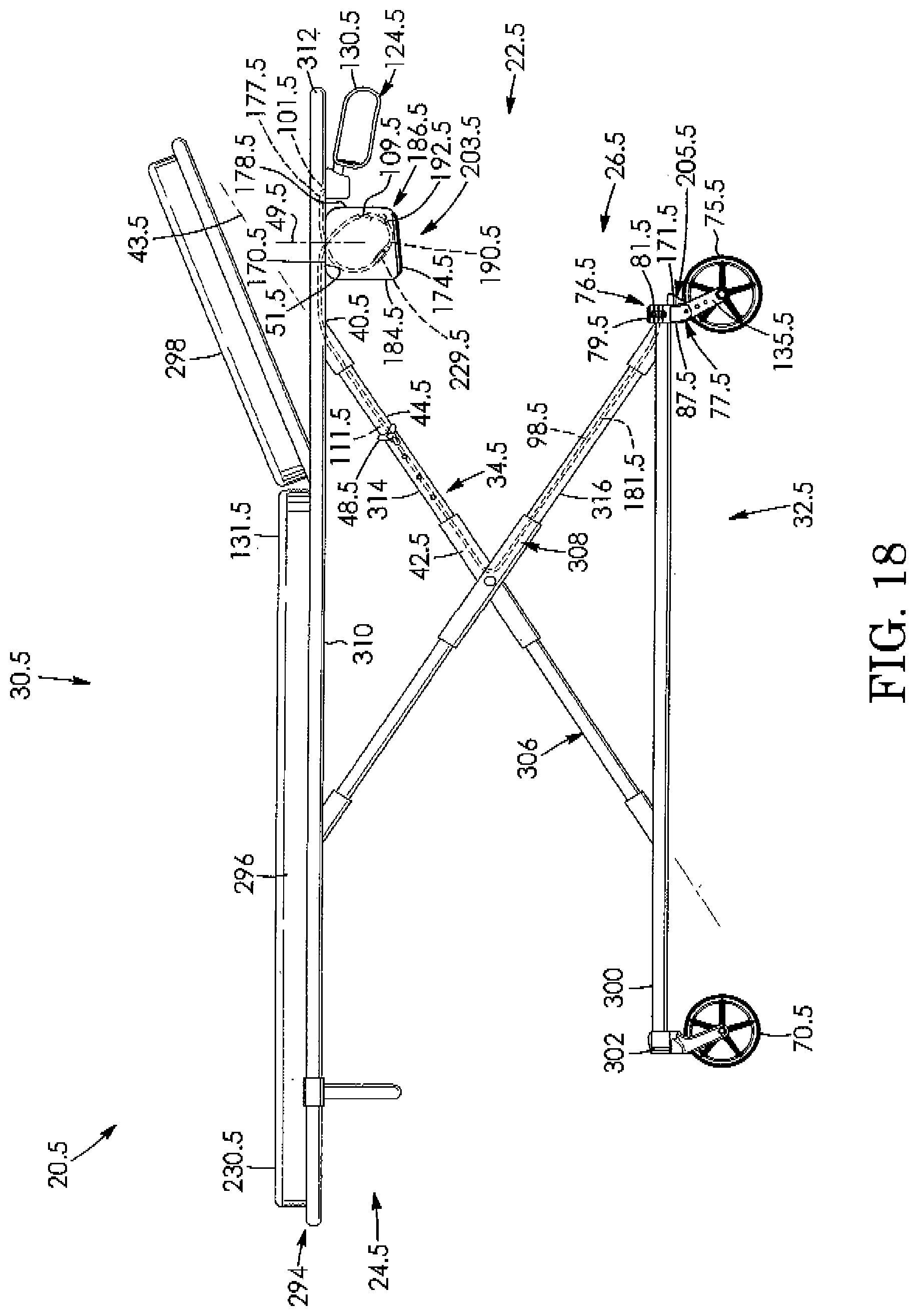 Patent US12090115 Figure 15 – Cable tension adjuster for height-adjustable wheeled vehicle