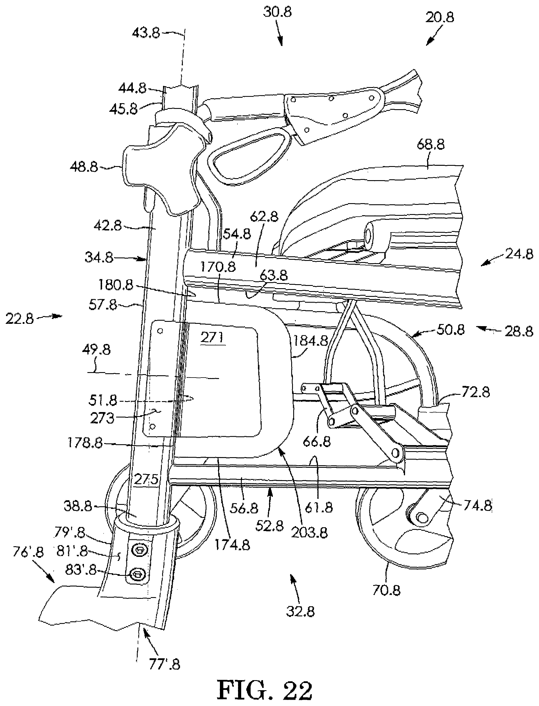 Patent US12090115 Figure 19 – Cable tension adjuster for height-adjustable wheeled vehicle