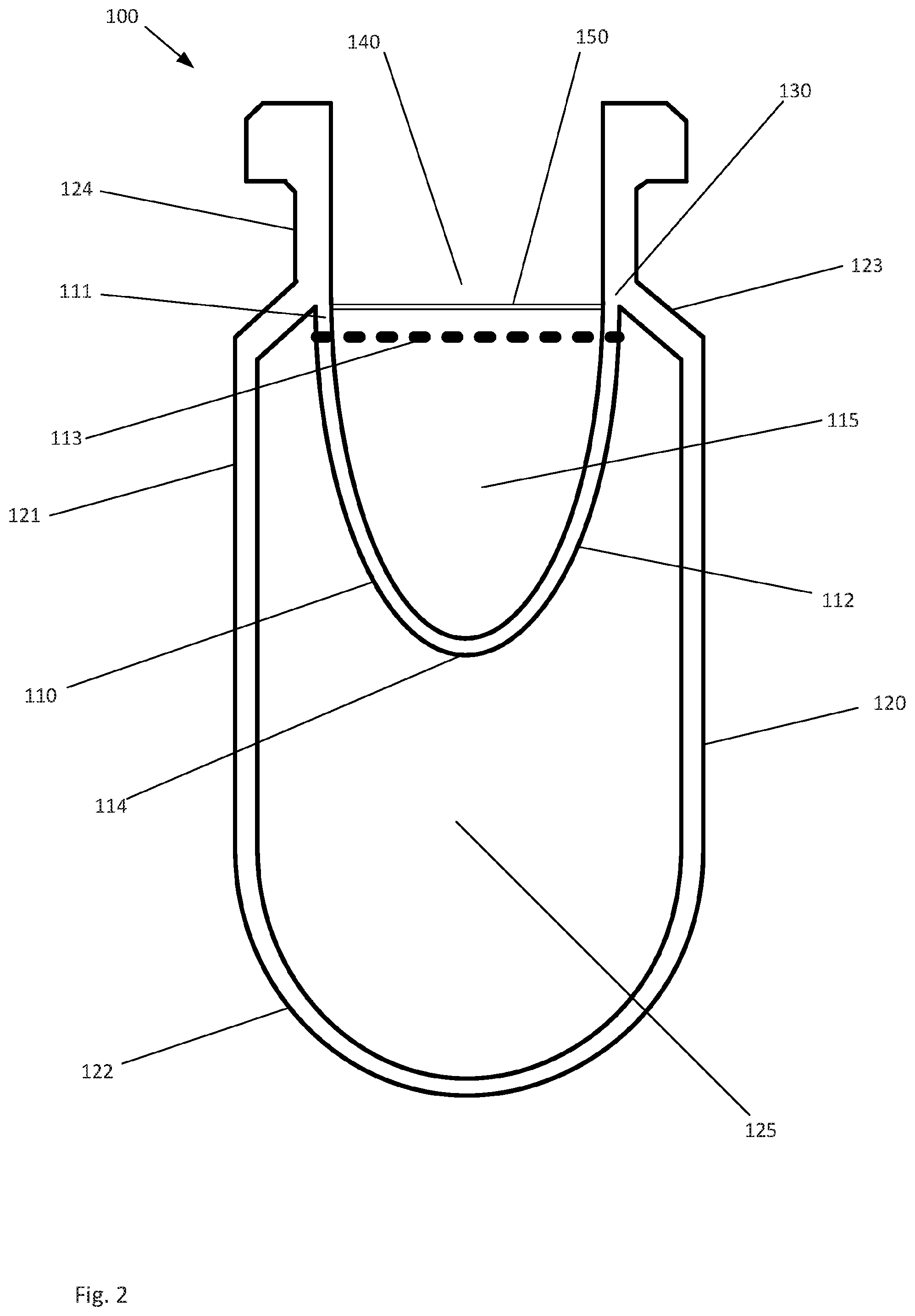 Patent US12090119 Figure 2 – Method of packaging a two component composition into a dual vial