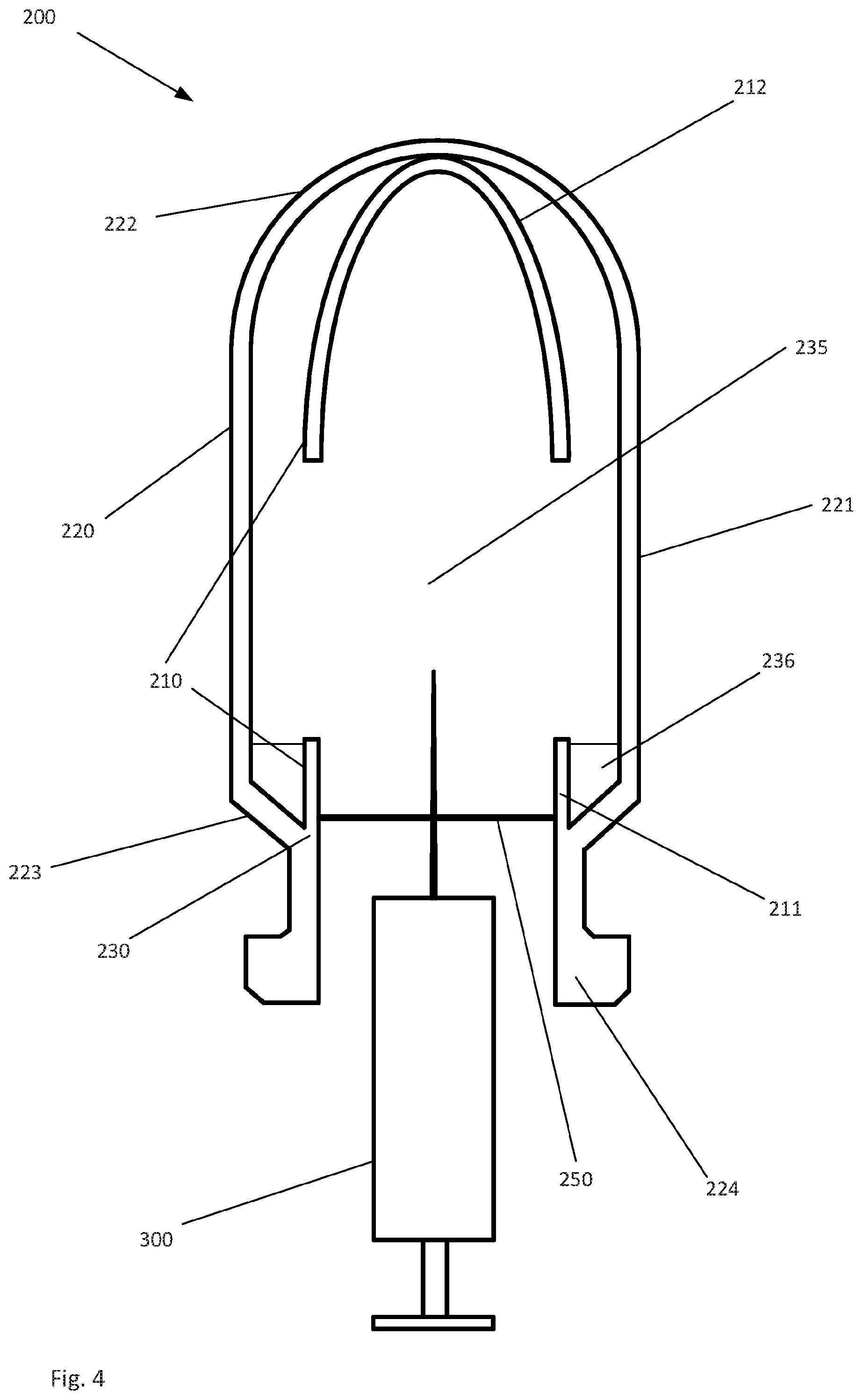 Patent US12090119 Figure 4 – Method of packaging a two component composition into a dual vial