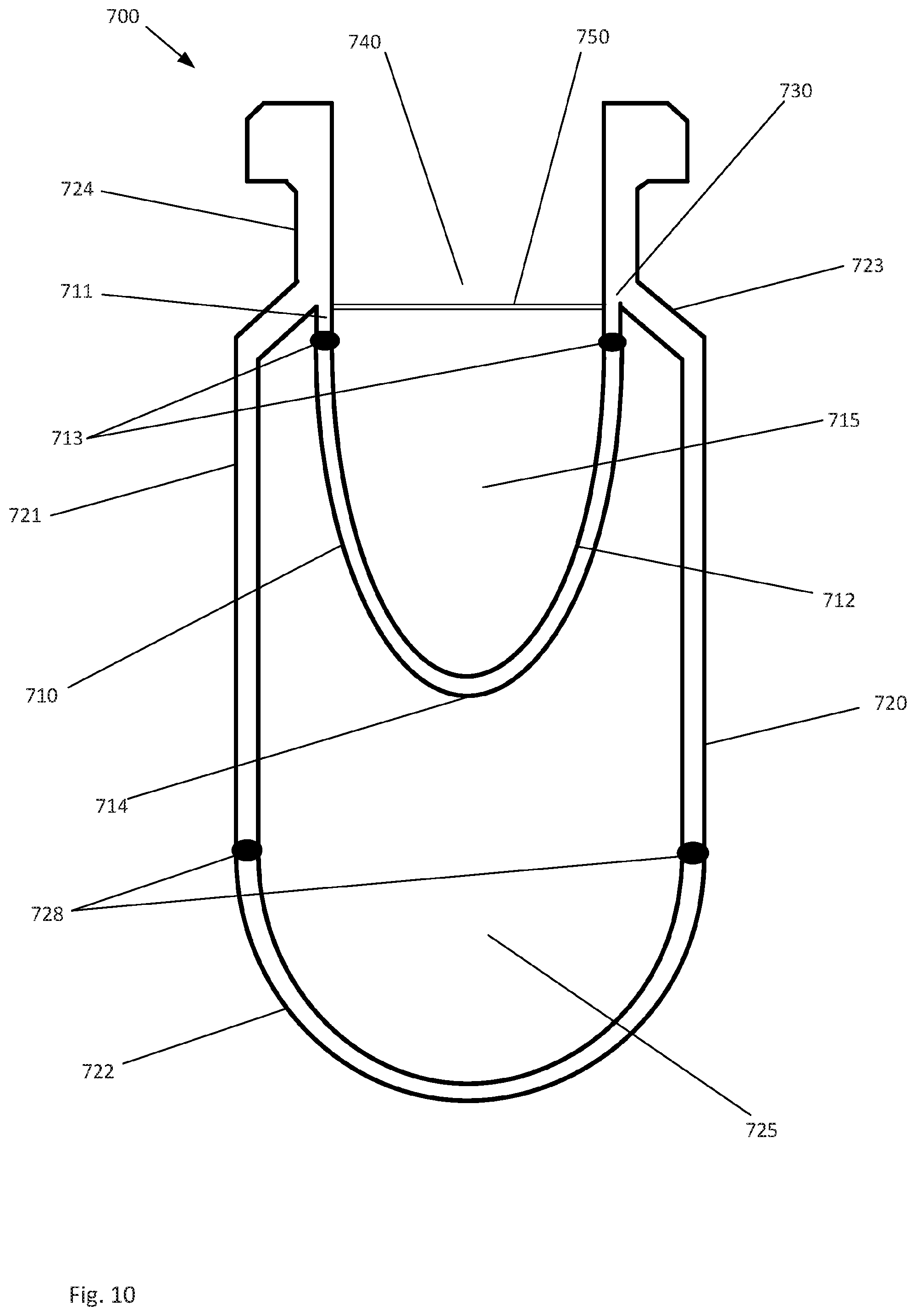 Patent US12090119 Figure 10 – Method of packaging a two component composition into a dual vial