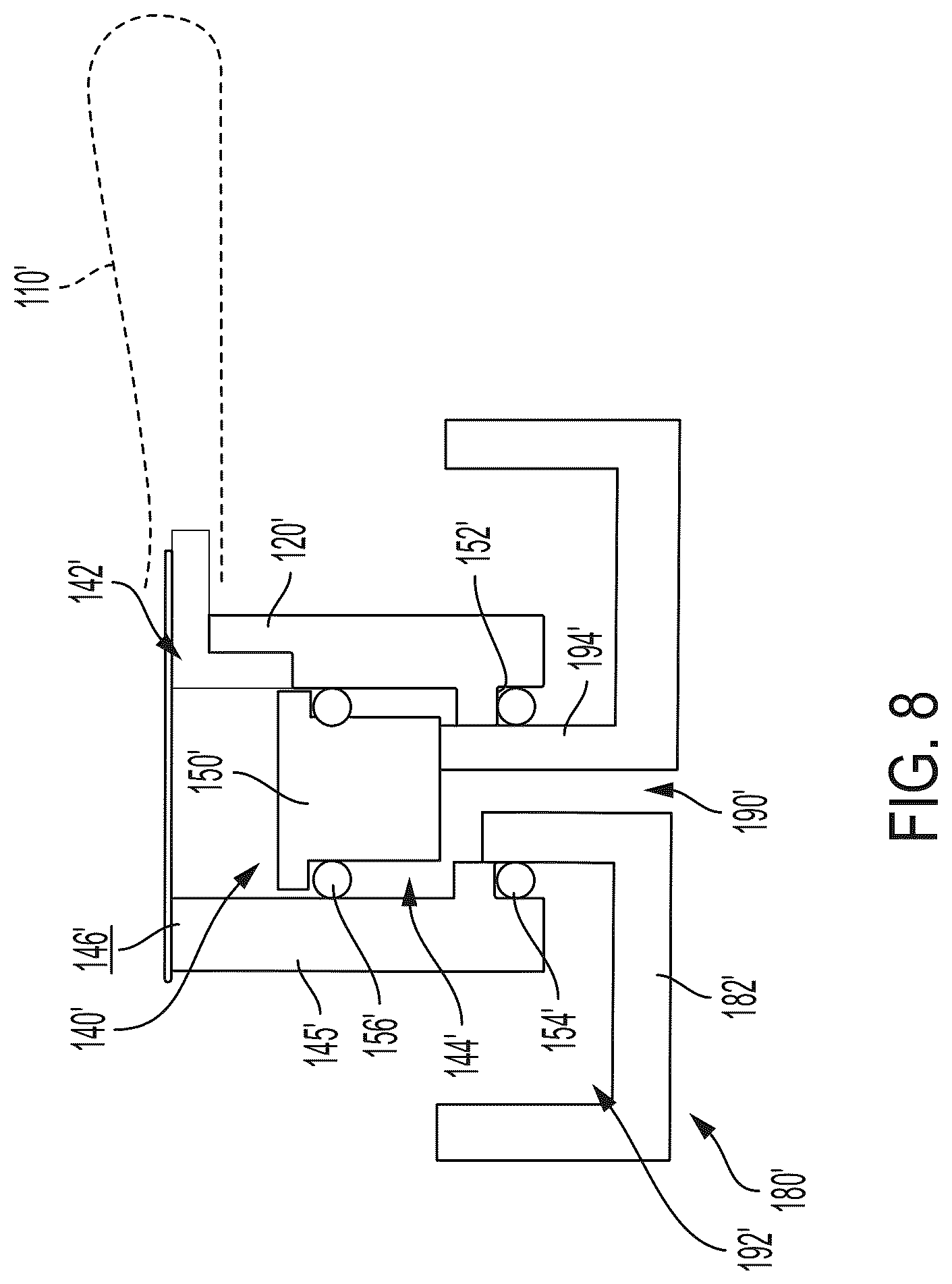 Patent US12090120 Figure 8 – Fluid container devices, methods and systems