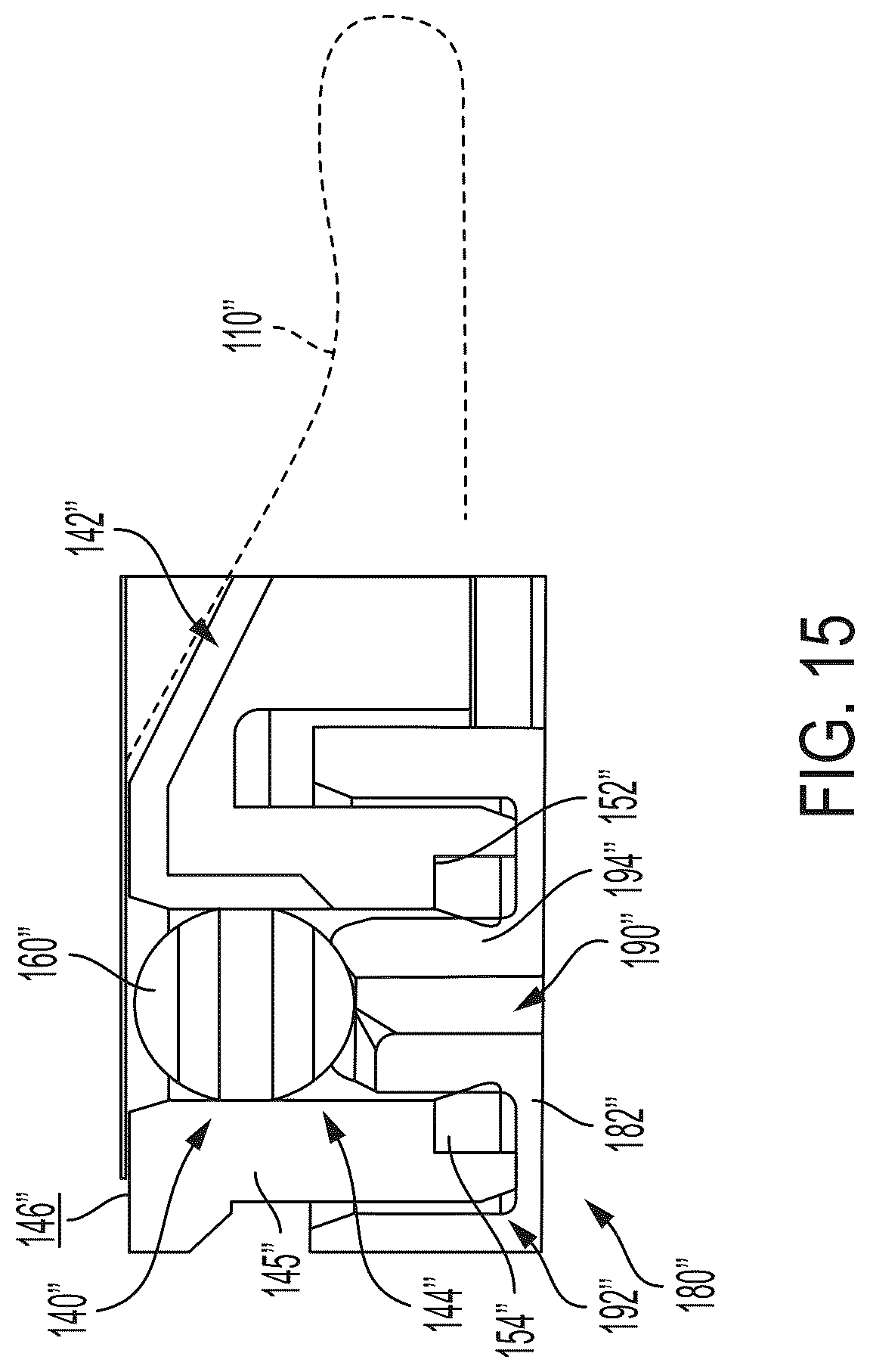 Patent US12090120 Figure 15 – Fluid container devices, methods and systems