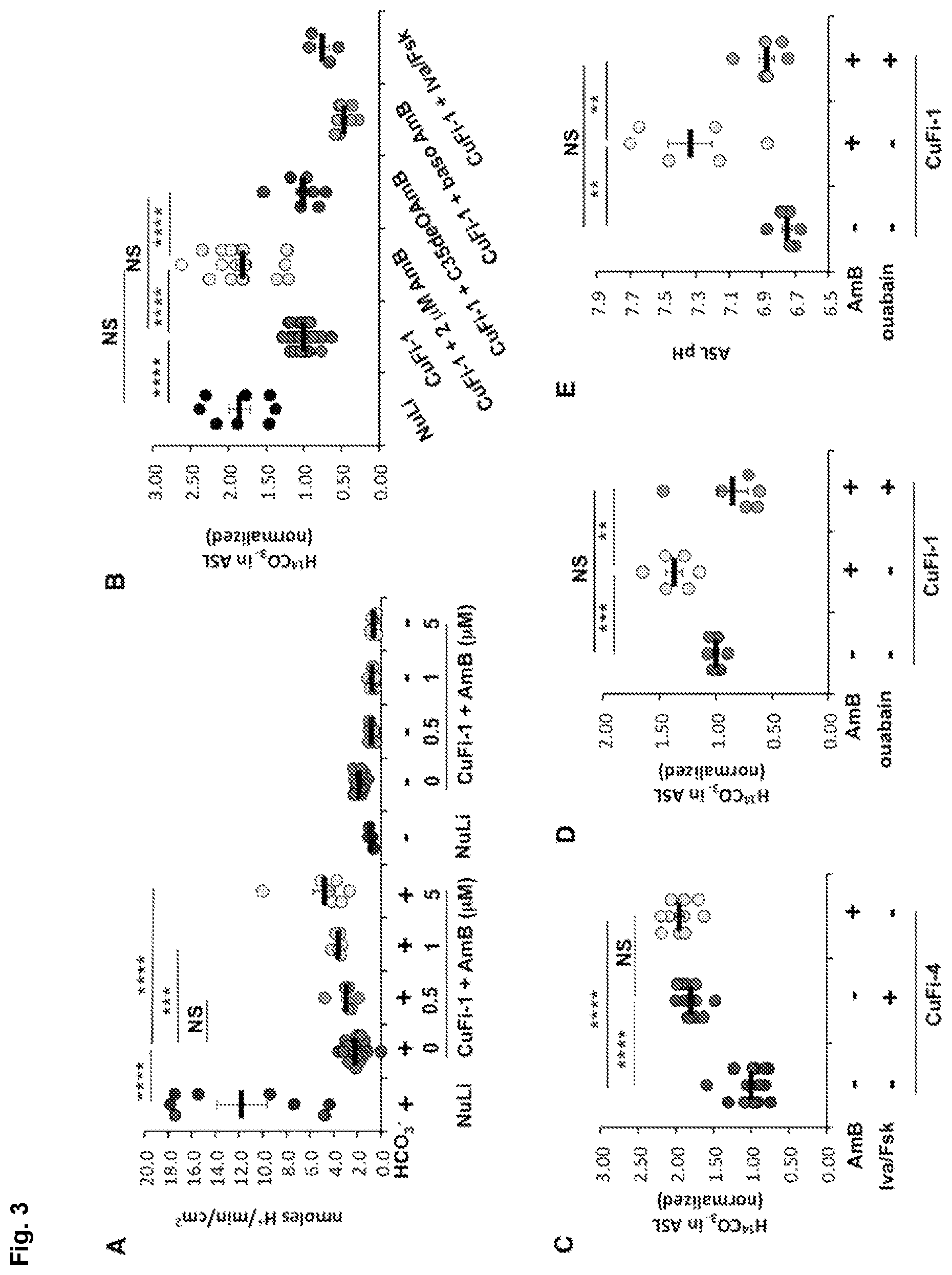 Patent US12090164 Figure 4 – Genotype-agnostic rescue of cystic fibrosis with small molecule bicarbonate channels