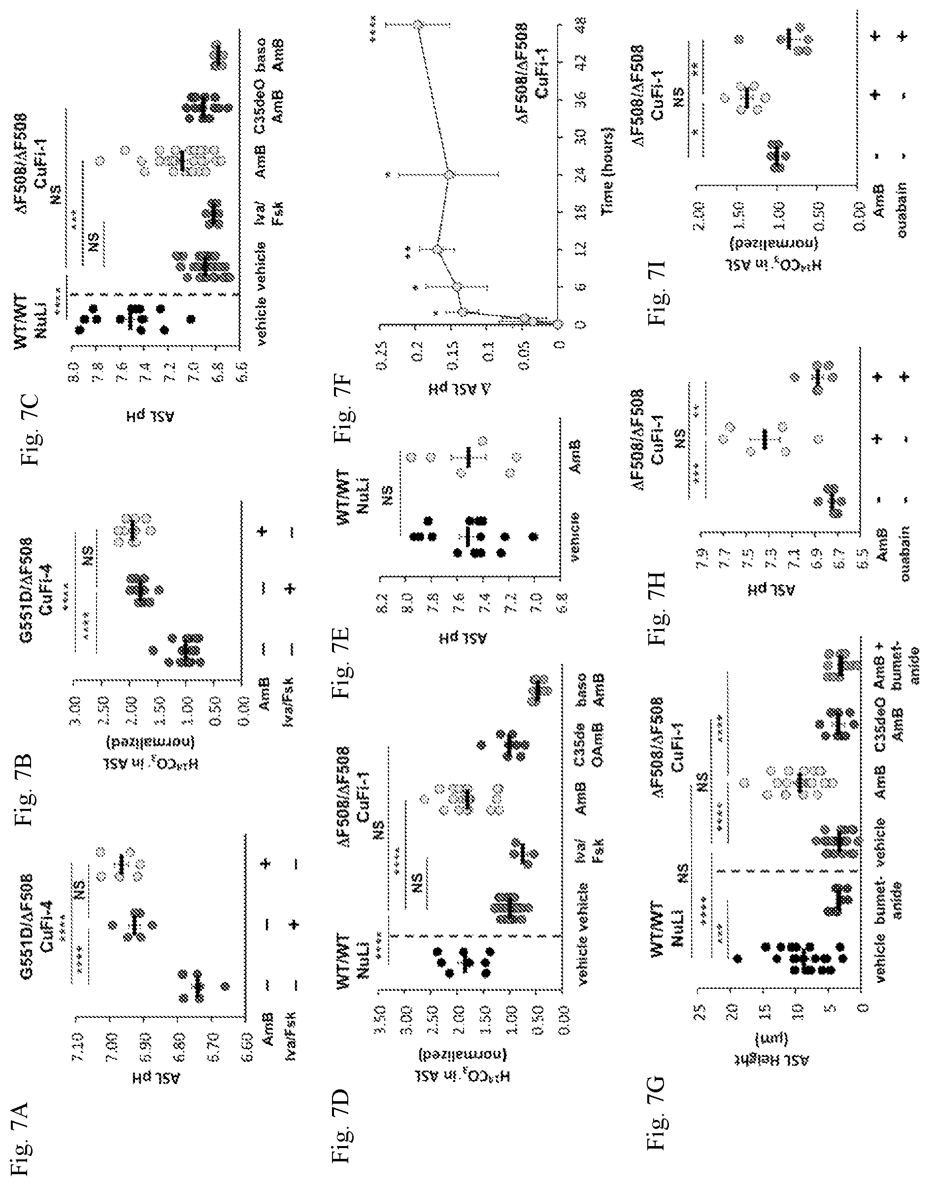Patent US12090164 Figure 8 – Genotype-agnostic rescue of cystic fibrosis with small molecule bicarbonate channels