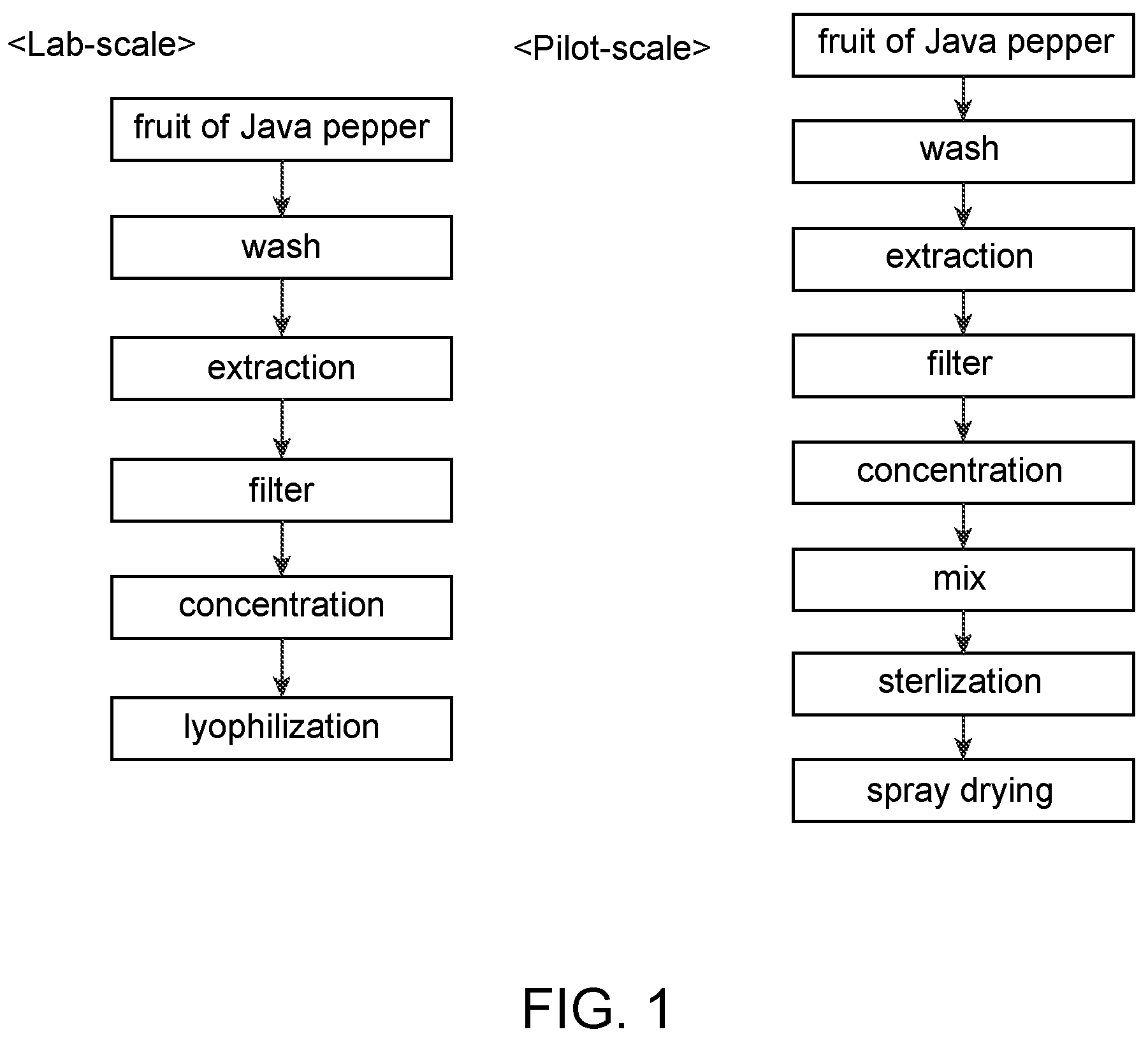 Patent US12090187 Figure 1 – Method for preventing or treating diseases related to vascular endothelial cell activity regulation, comprising a step of administering java pepper extract