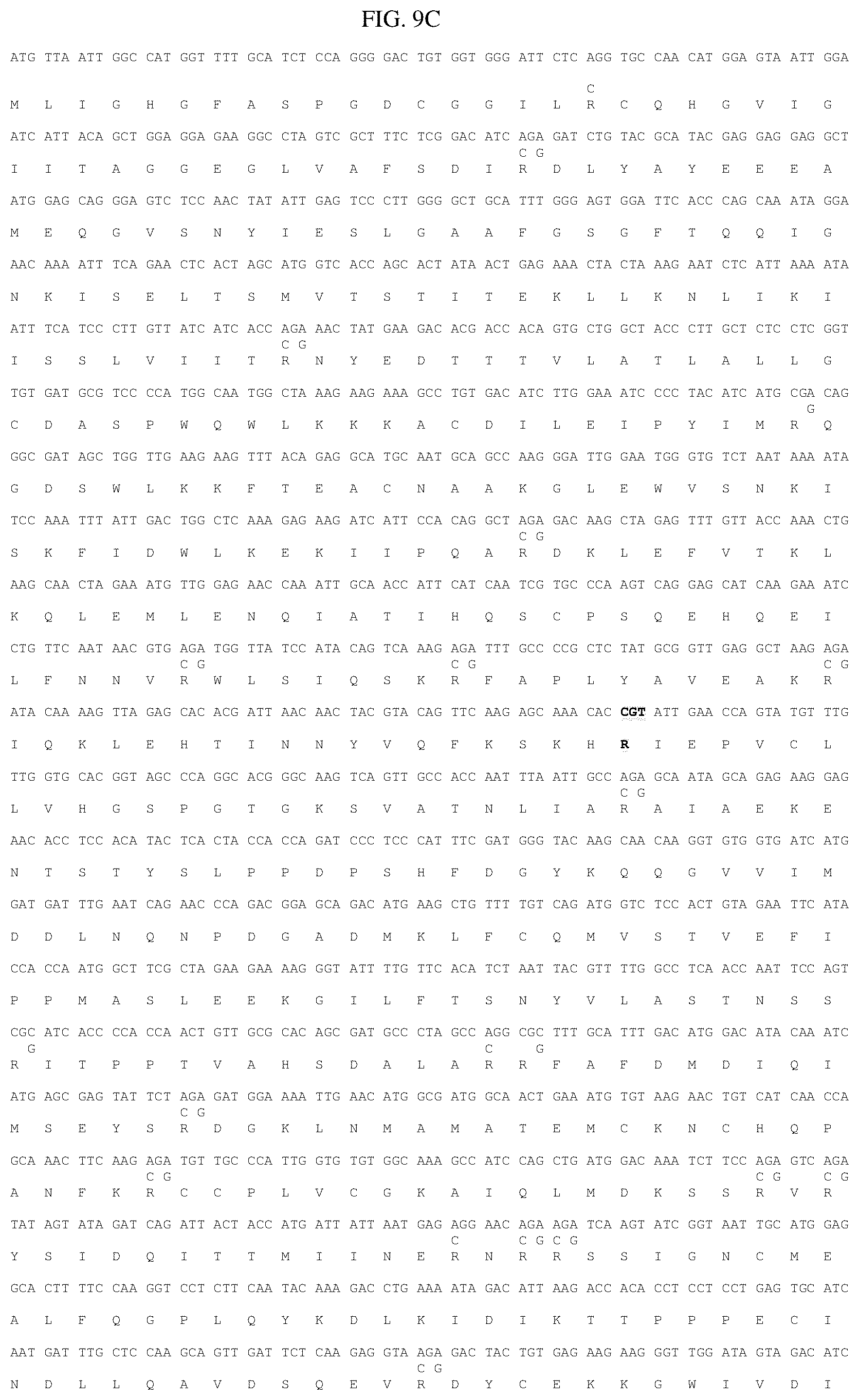 Patent US12090197 Figure 13 – Modulation of replicative fitness by deoptimization of synonymous codons