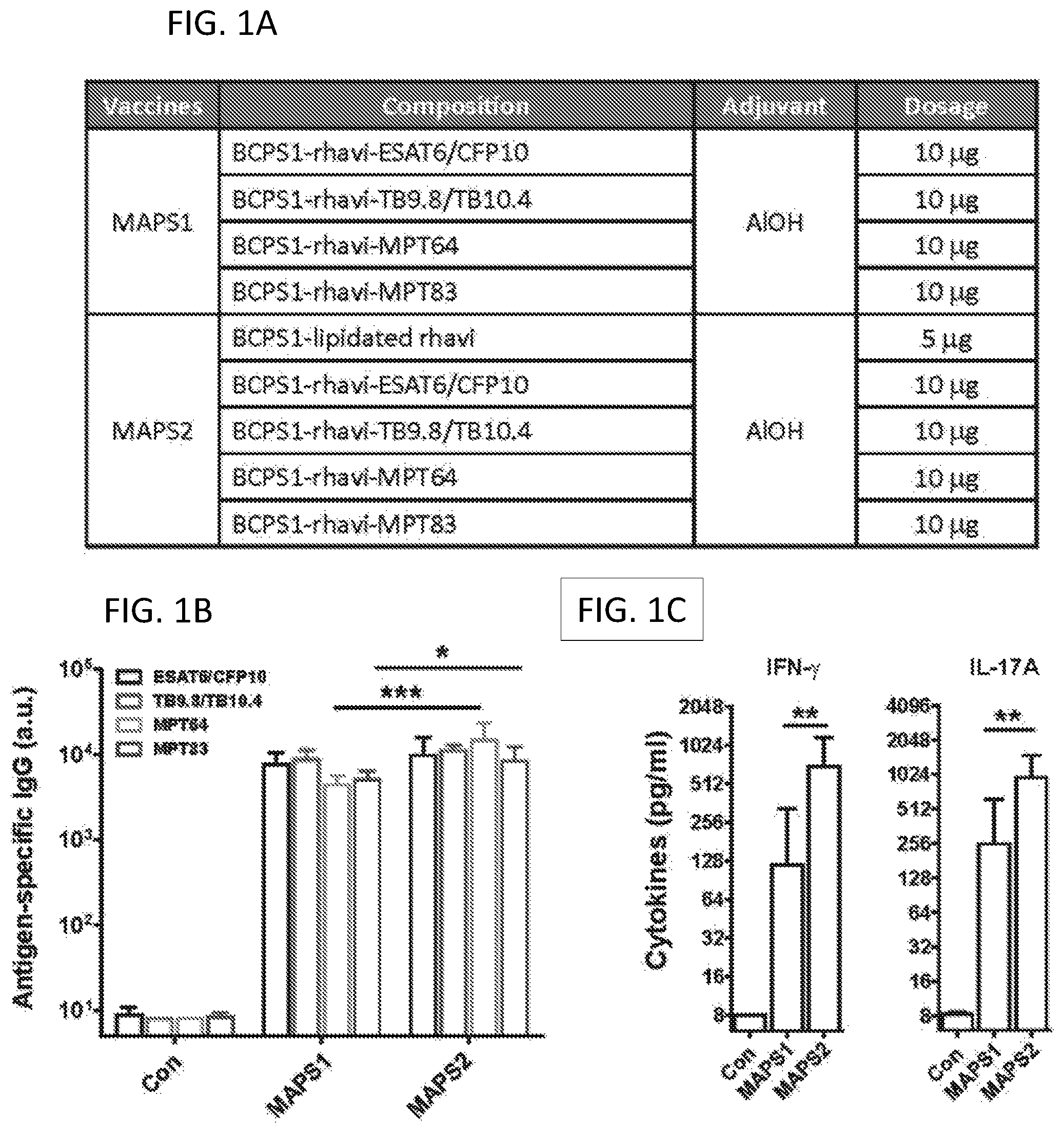 Patent US12090198 Figure 1 – Combined vaccine against mycobacterium tuberculosis