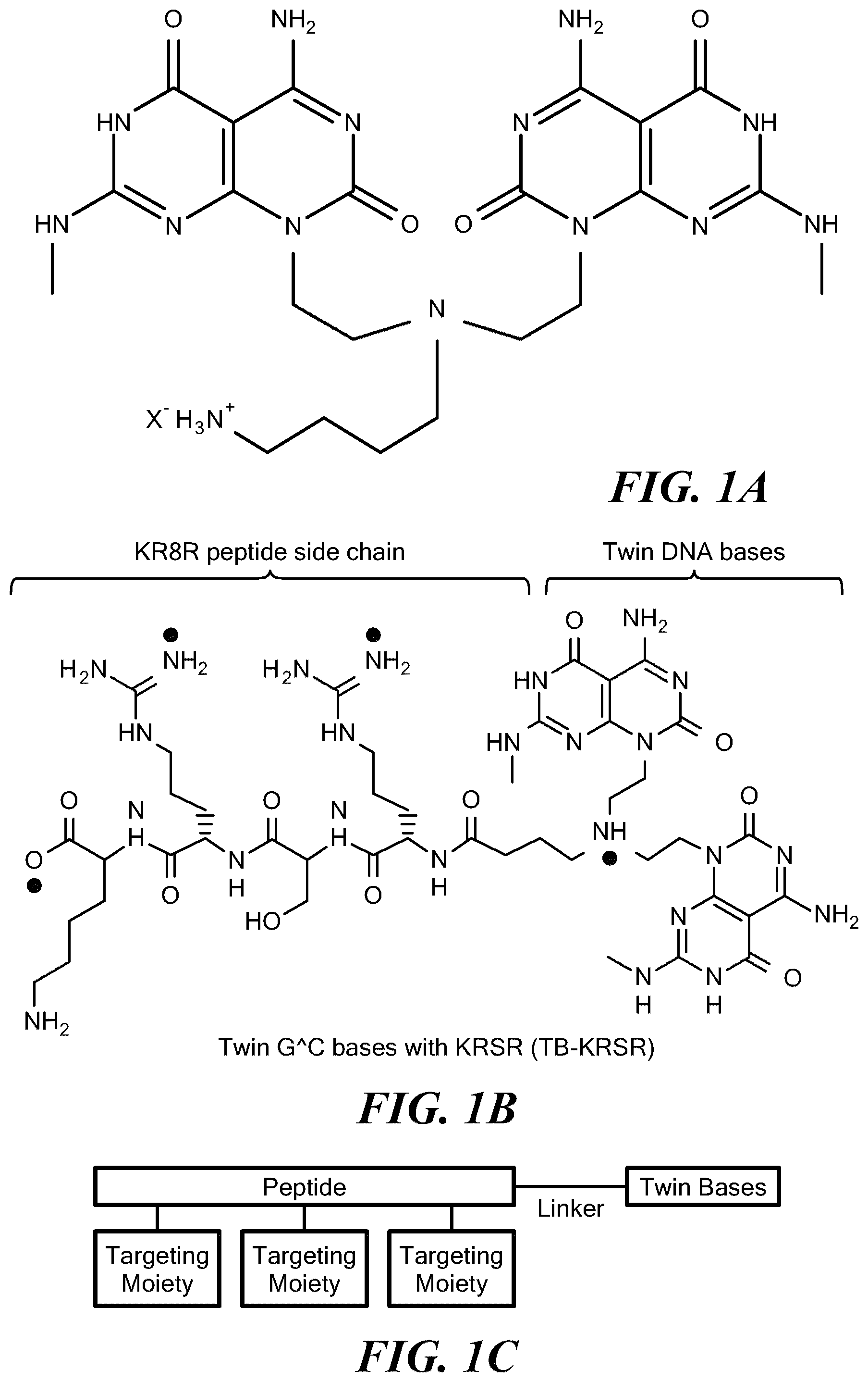 Patent US12090209 Figure 1 – Twin base linkers for virus inactivation