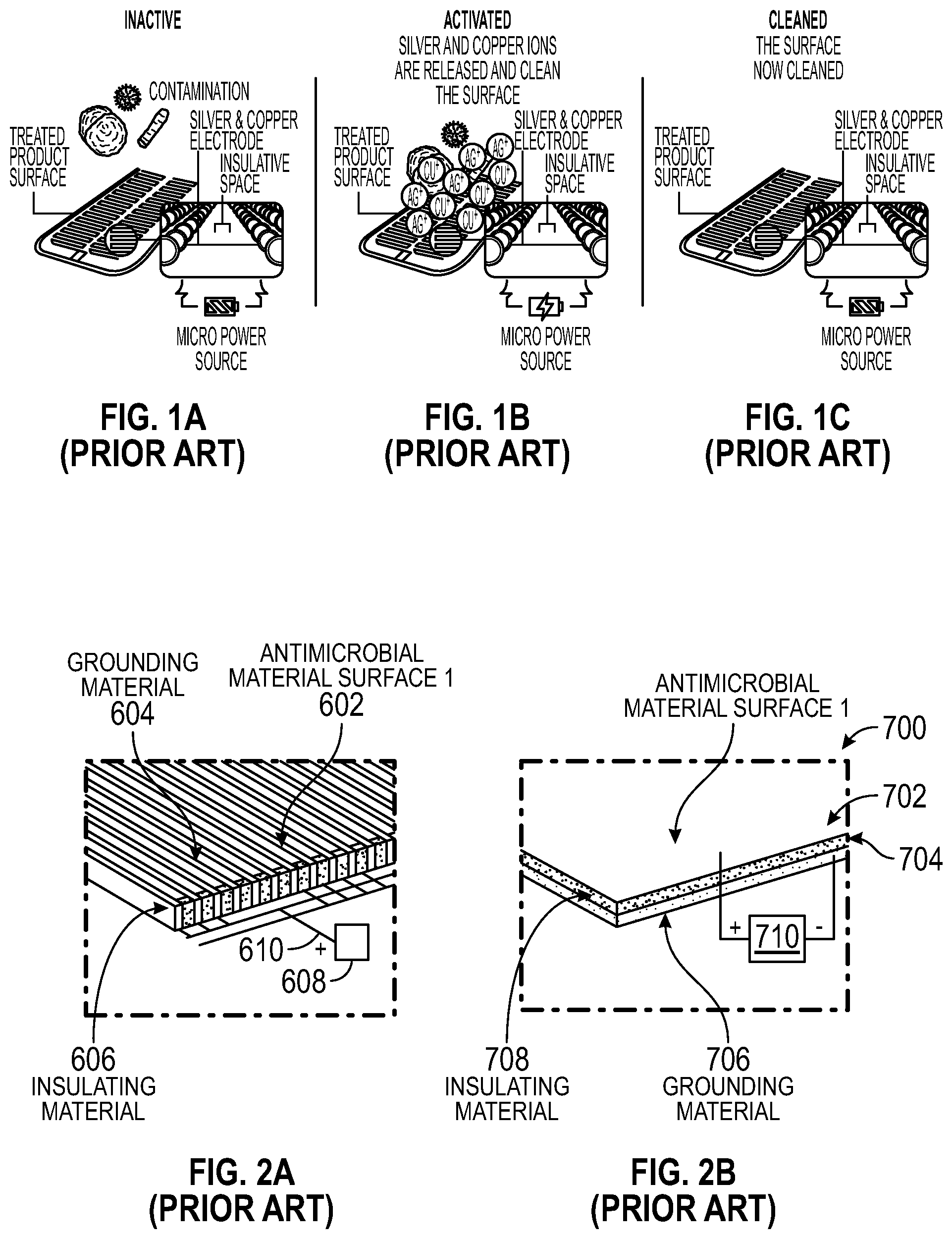 Patent US12090237 Figure 1 – Battery-activated metal ionic antimicrobial surfaces