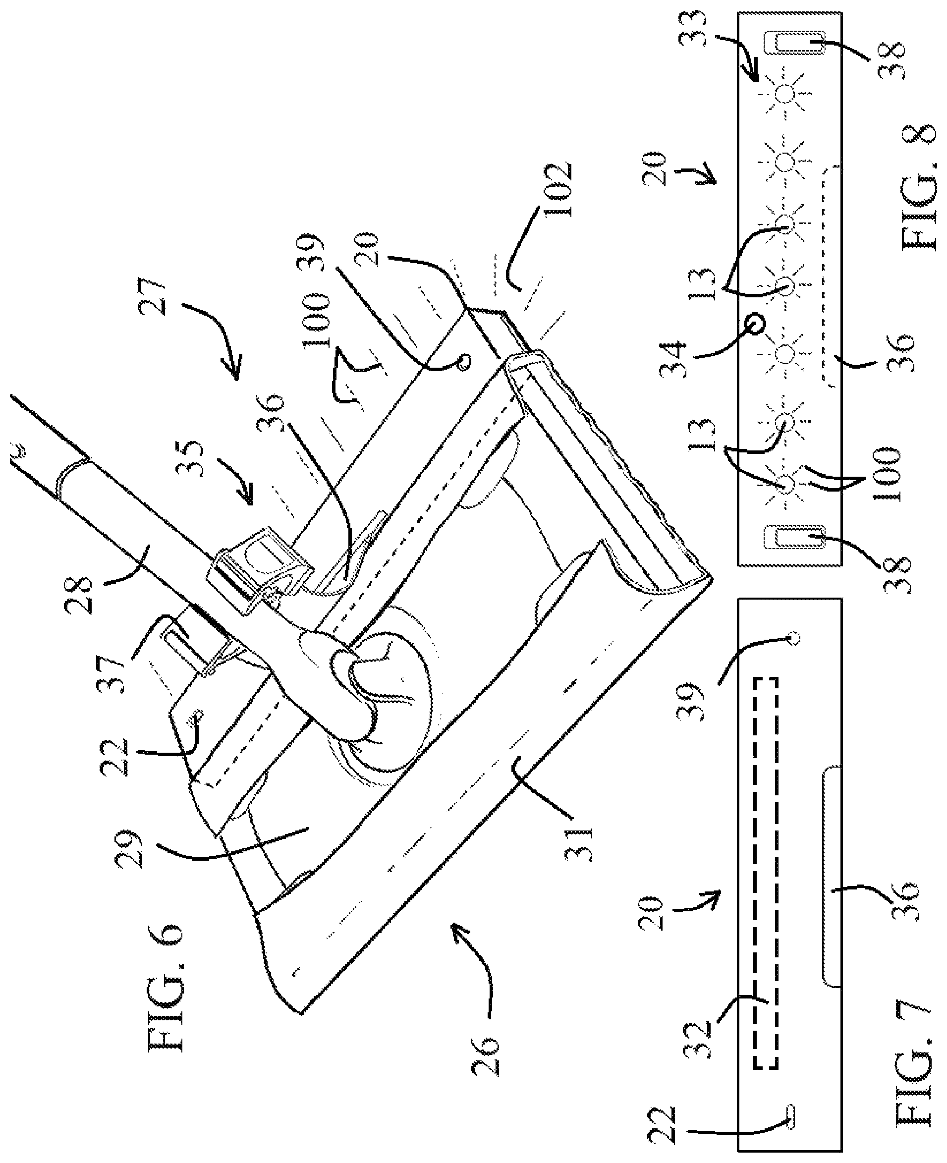 Patent US12090238 Figure 3 – Compact sanitizing apparatus with ozone and ultraviolet features