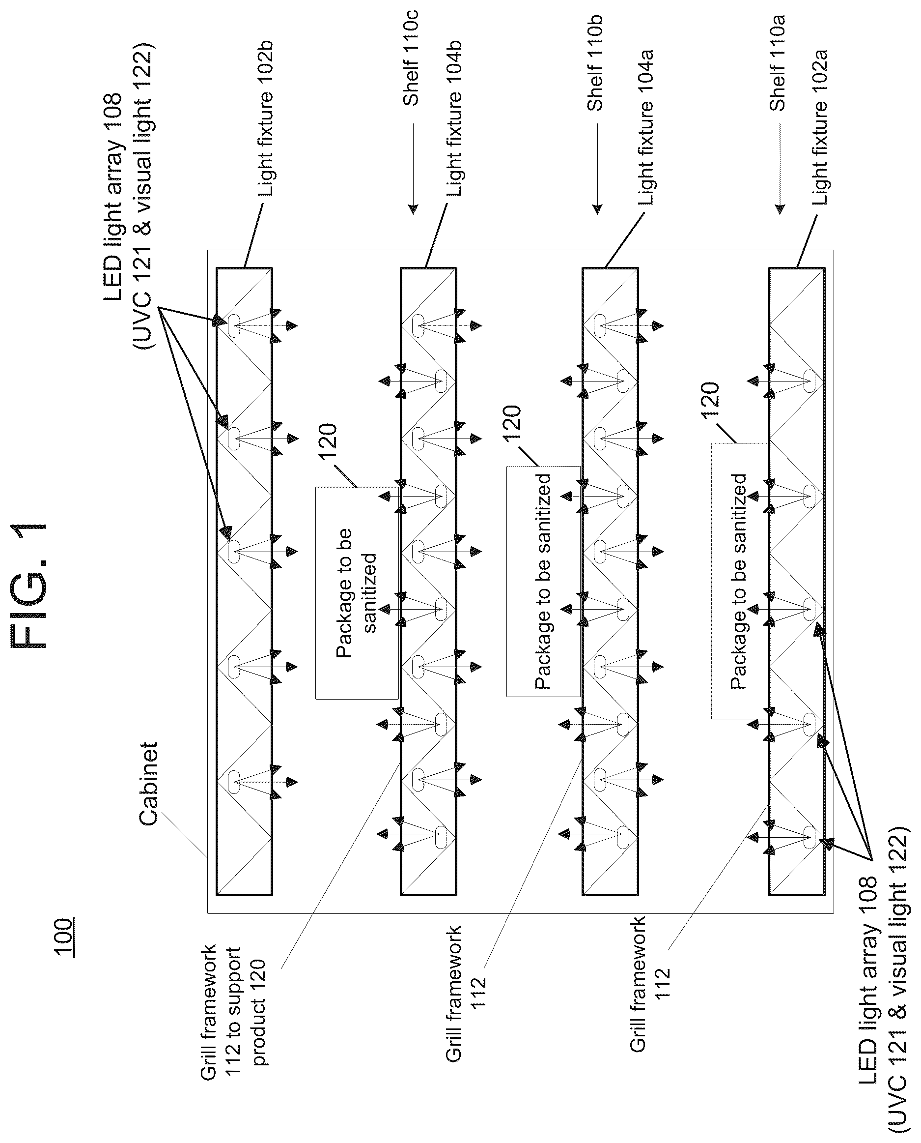Patent US12090239 — Apparatus and method for ultraviolet disinfection — Figure 1