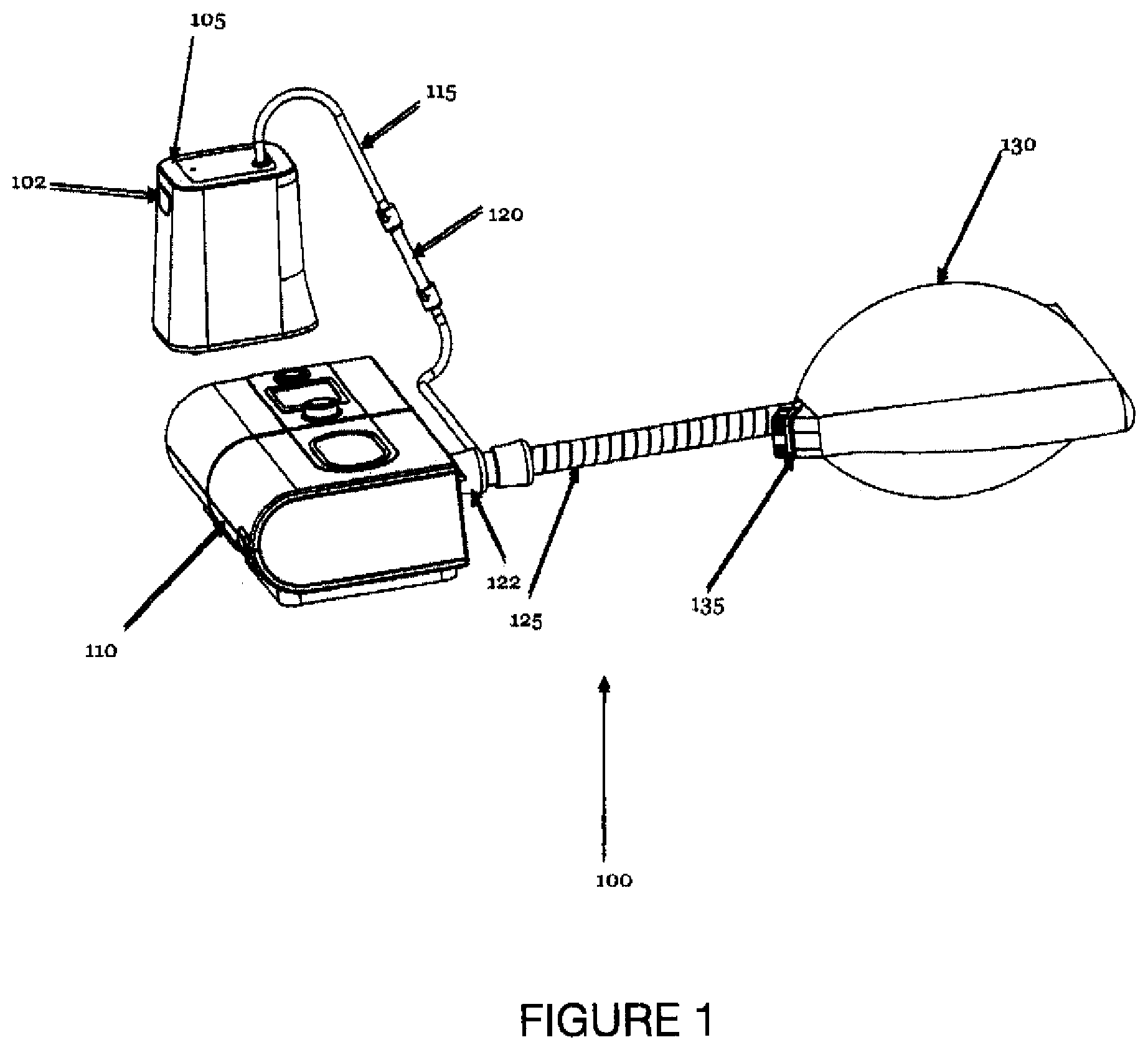 Patent US12090241 Figure 1 – Devices, systems and methods for ozone sanitization of continuous positive airway pressure devices