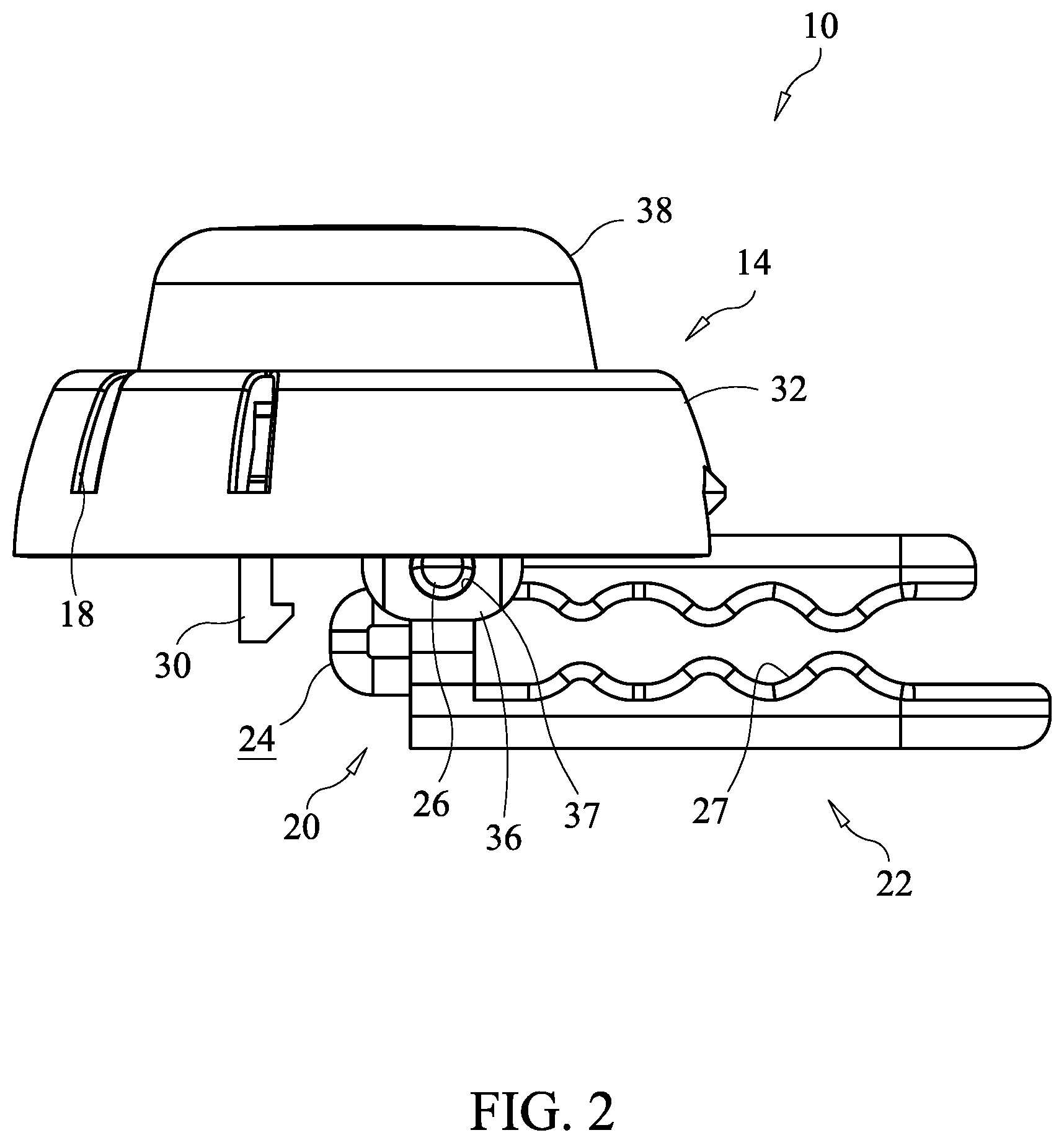 Patent US12090255 Figure 2 – Volatile composition dispenser