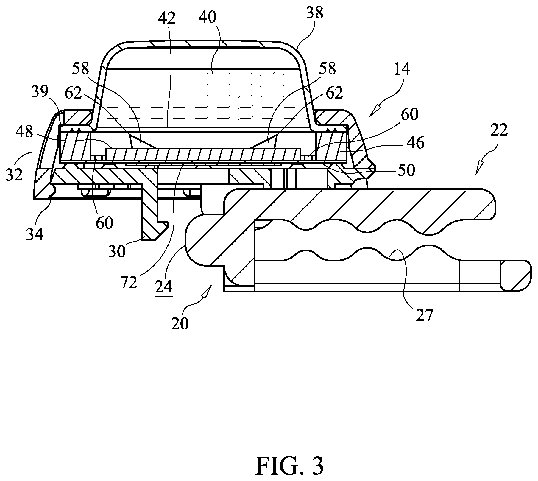 Patent US12090255 Figure 3 – Volatile composition dispenser