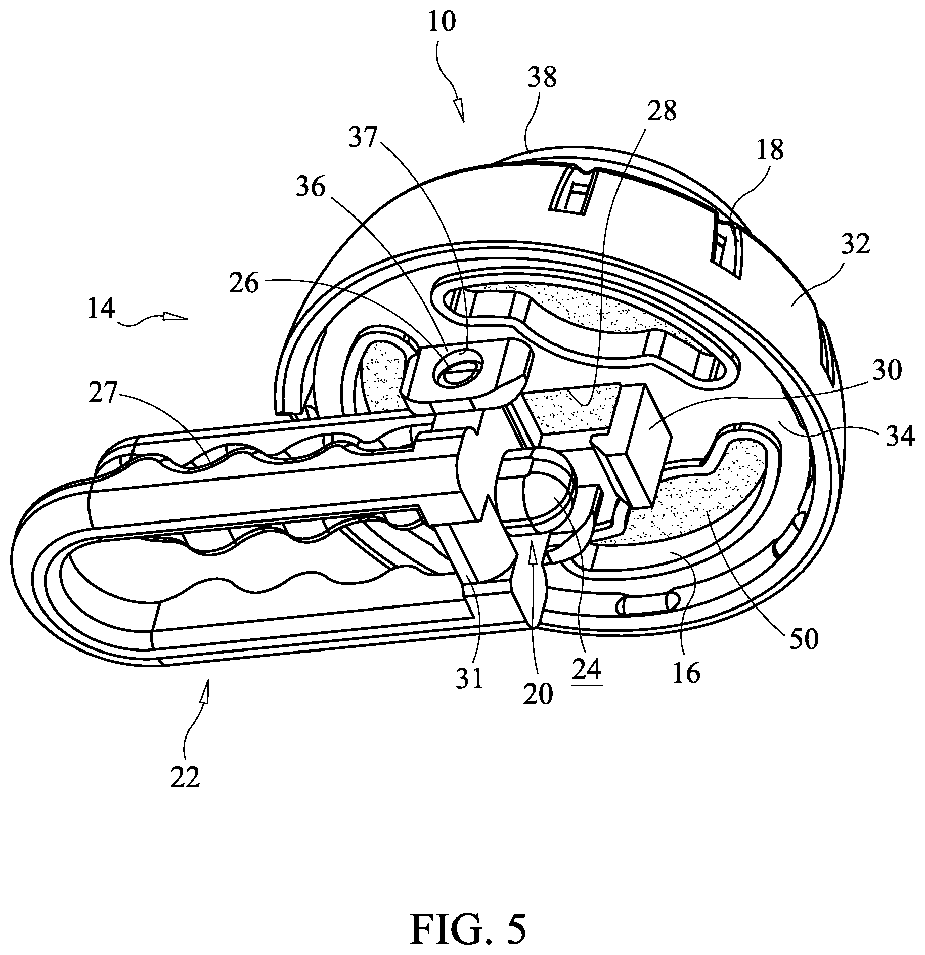 Patent US12090255 Figure 5 – Volatile composition dispenser
