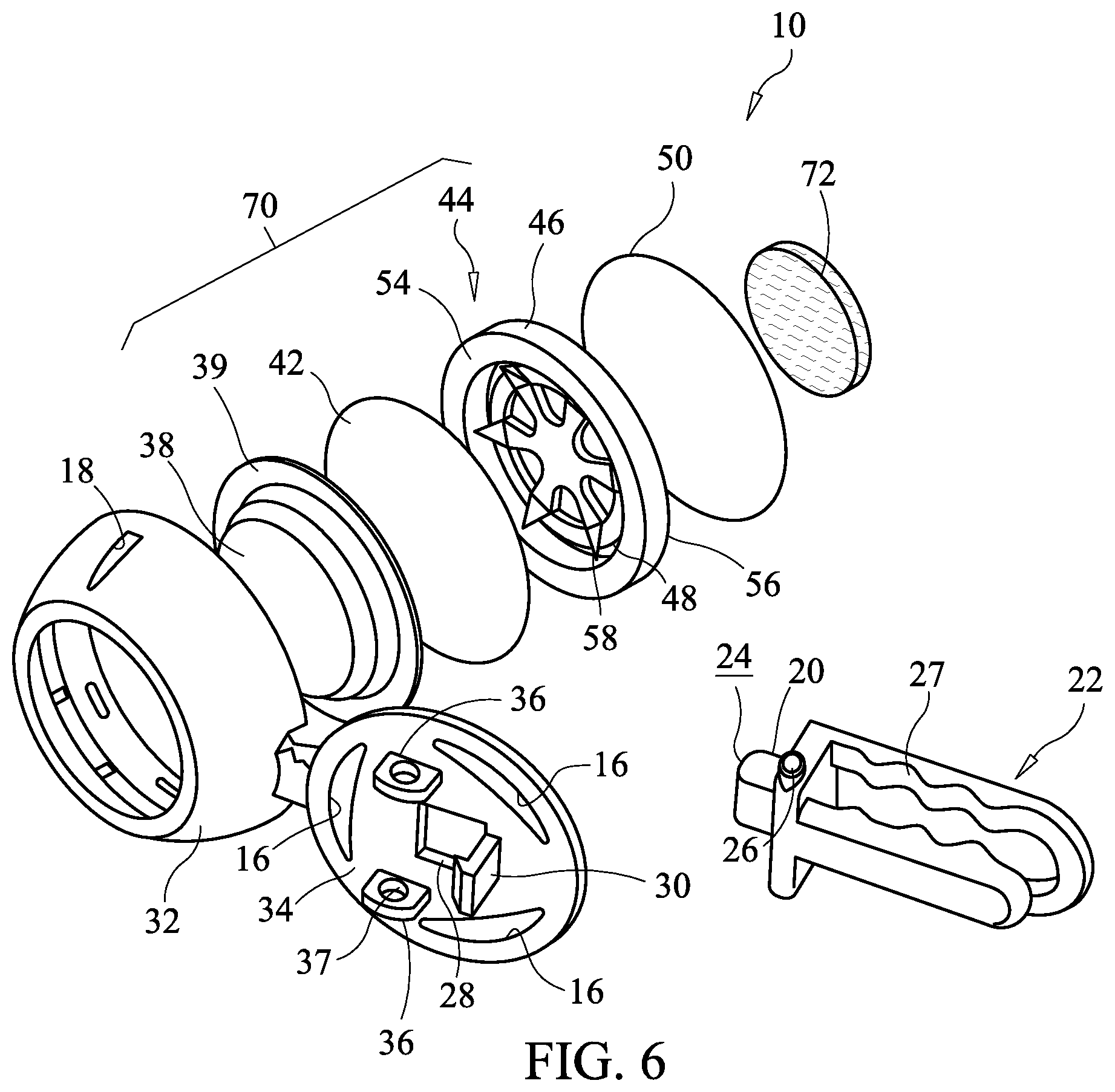 Patent US12090255 Figure 6 – Volatile composition dispenser