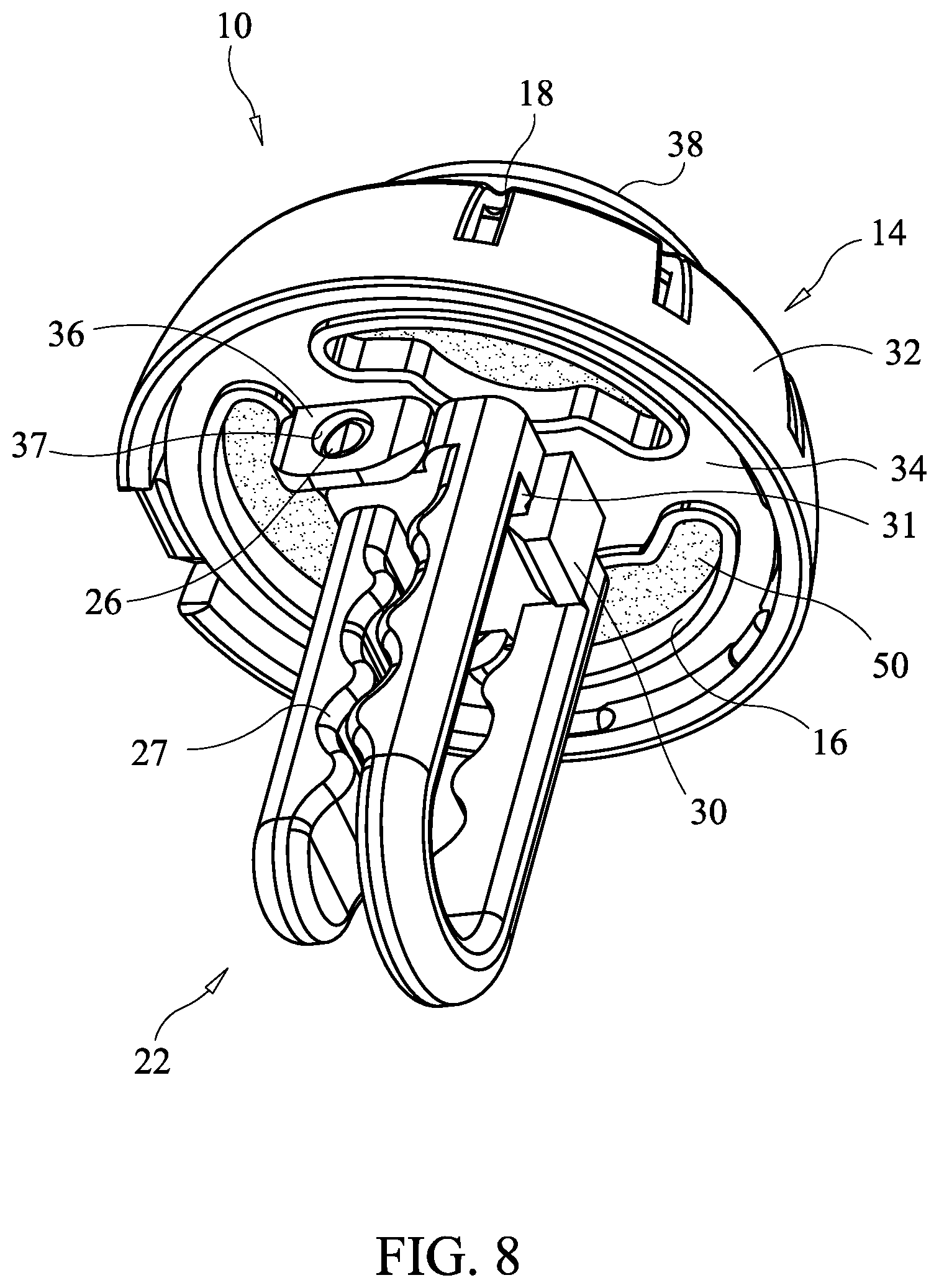 Patent US12090255 Figure 8 – Volatile composition dispenser