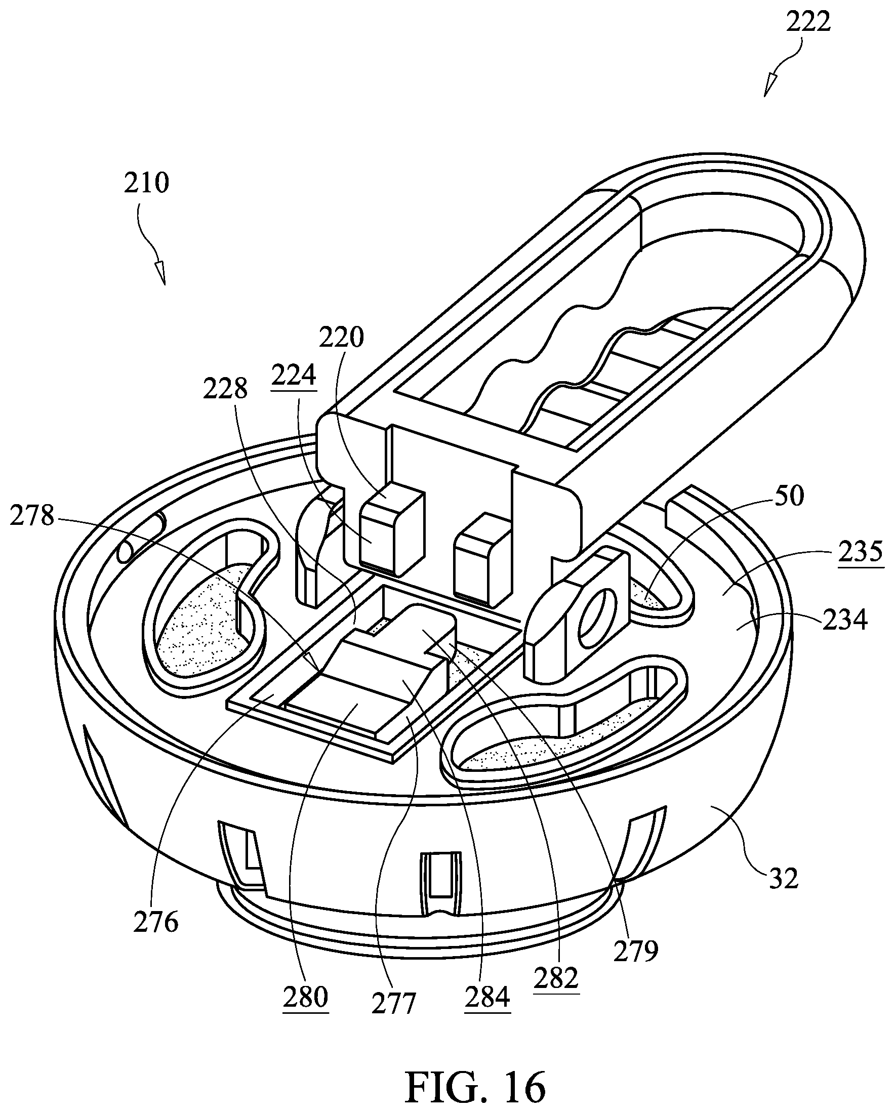Patent US12090255 Figure 16 – Volatile composition dispenser
