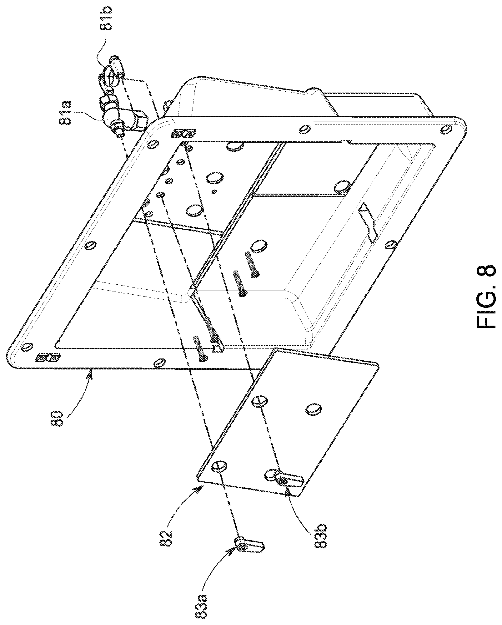Patent US12090259 Figure 5 – Wall box for hemodialysis interface