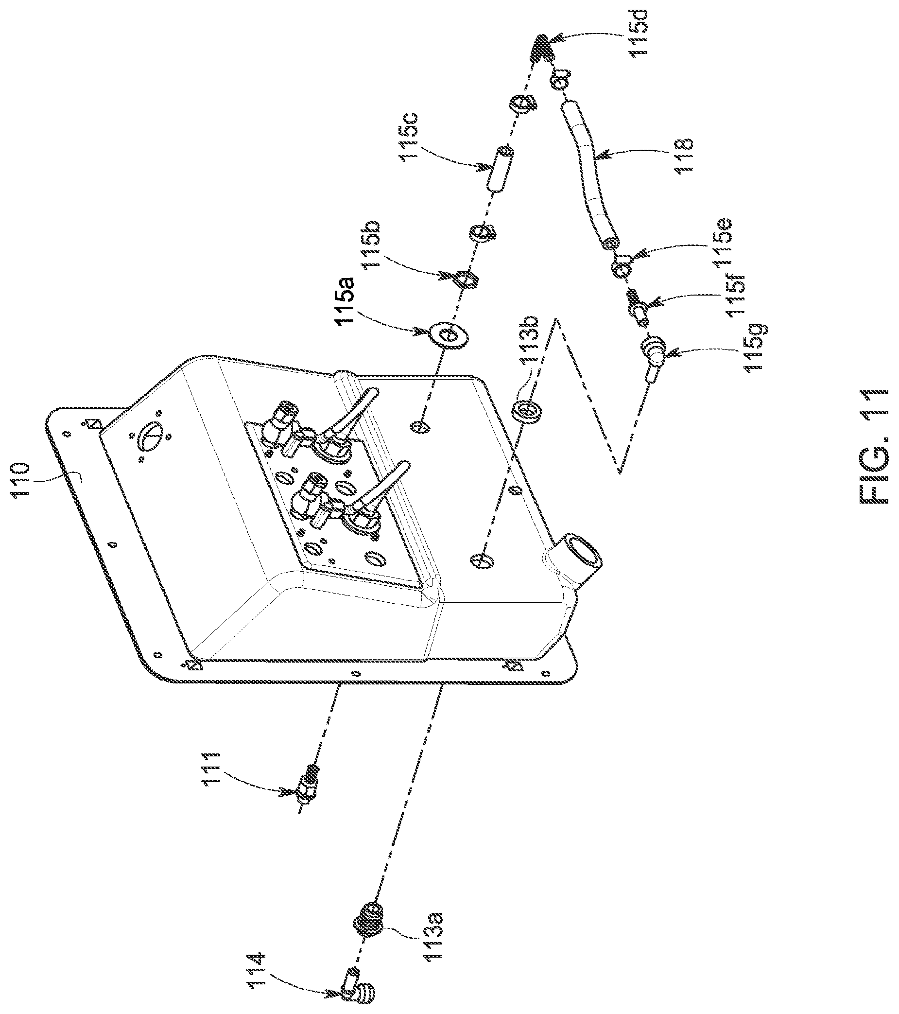 Patent US12090259 Figure 8 – Wall box for hemodialysis interface