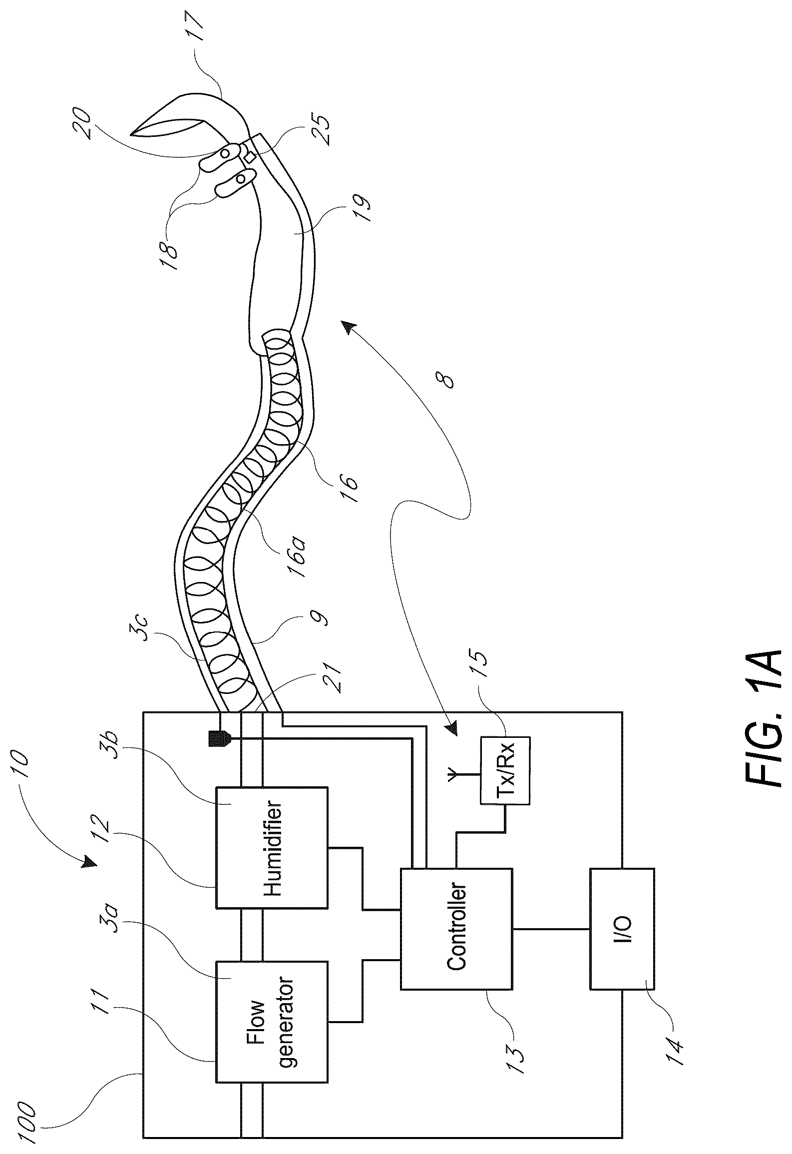 Patent US12090270 Figure 1 – Thermistor flow sensor having multiple temperature points