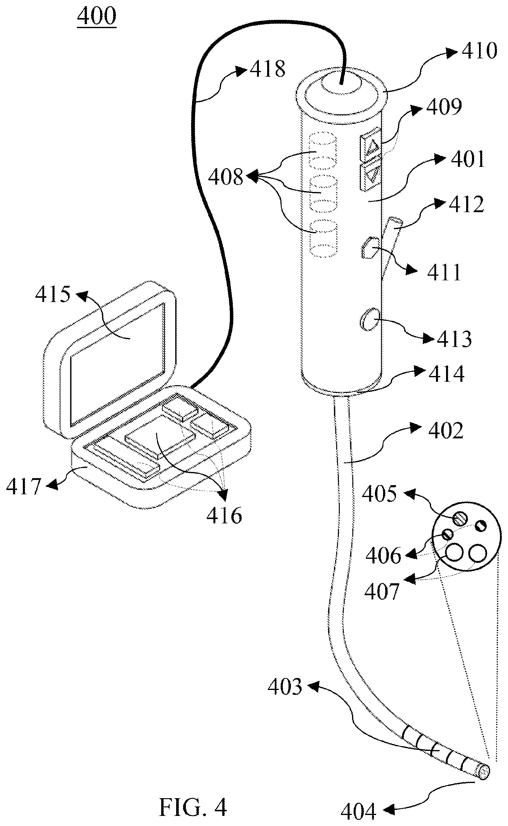 Patent US12090273 Figure 4 – System and method for automated intubation