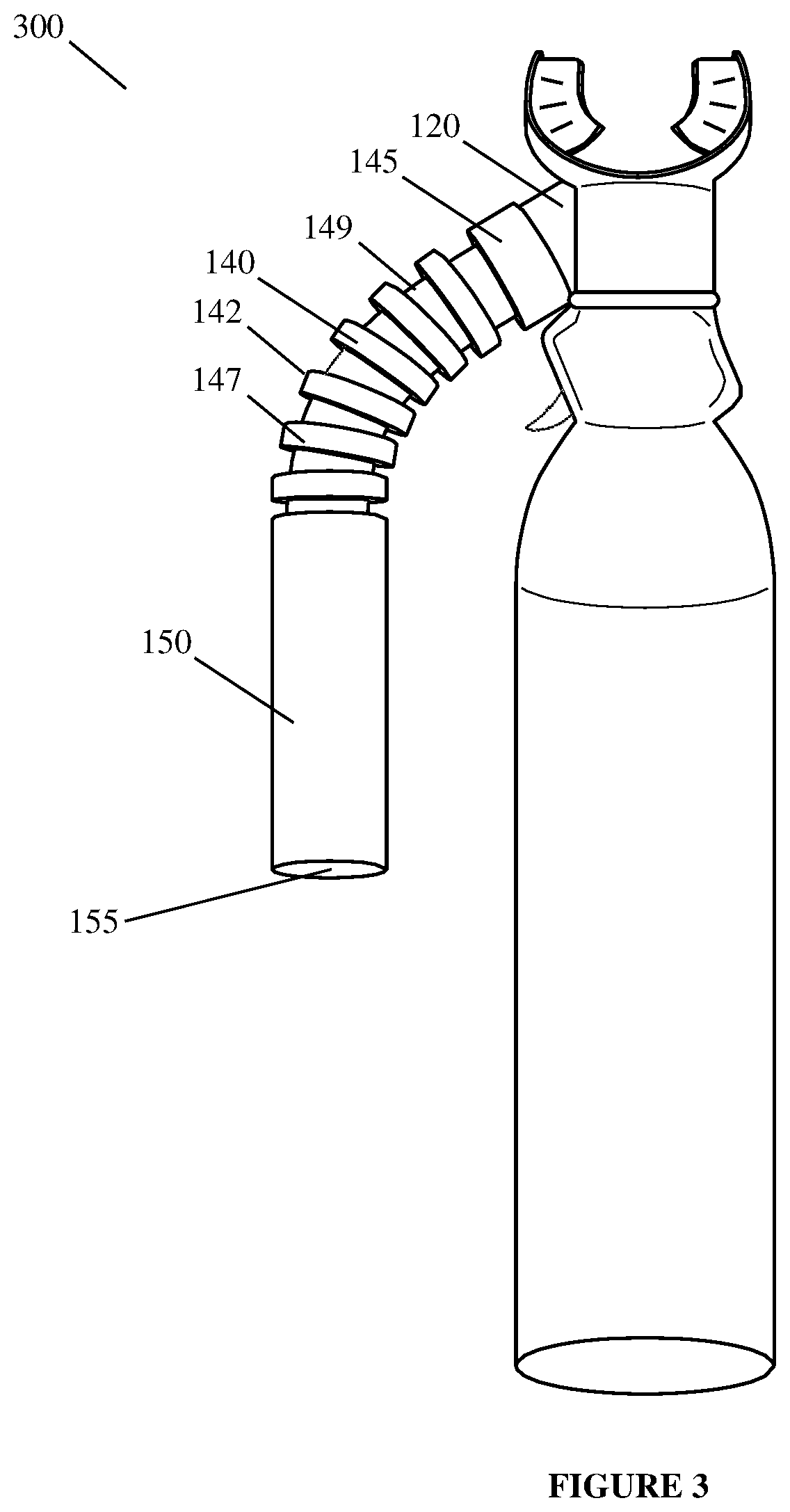 Patent US12090276 Figure 3 – Highly portable gas delivery systems