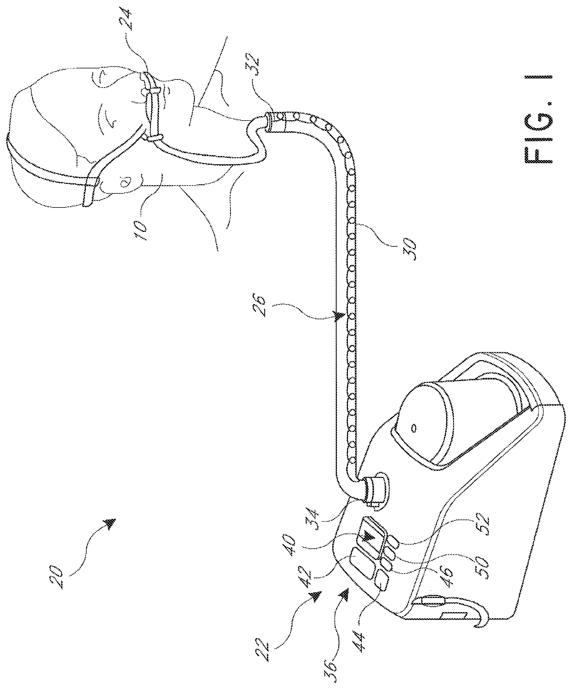 Patent US12090278 Figure 1 – Breathing assistance apparatus user interface