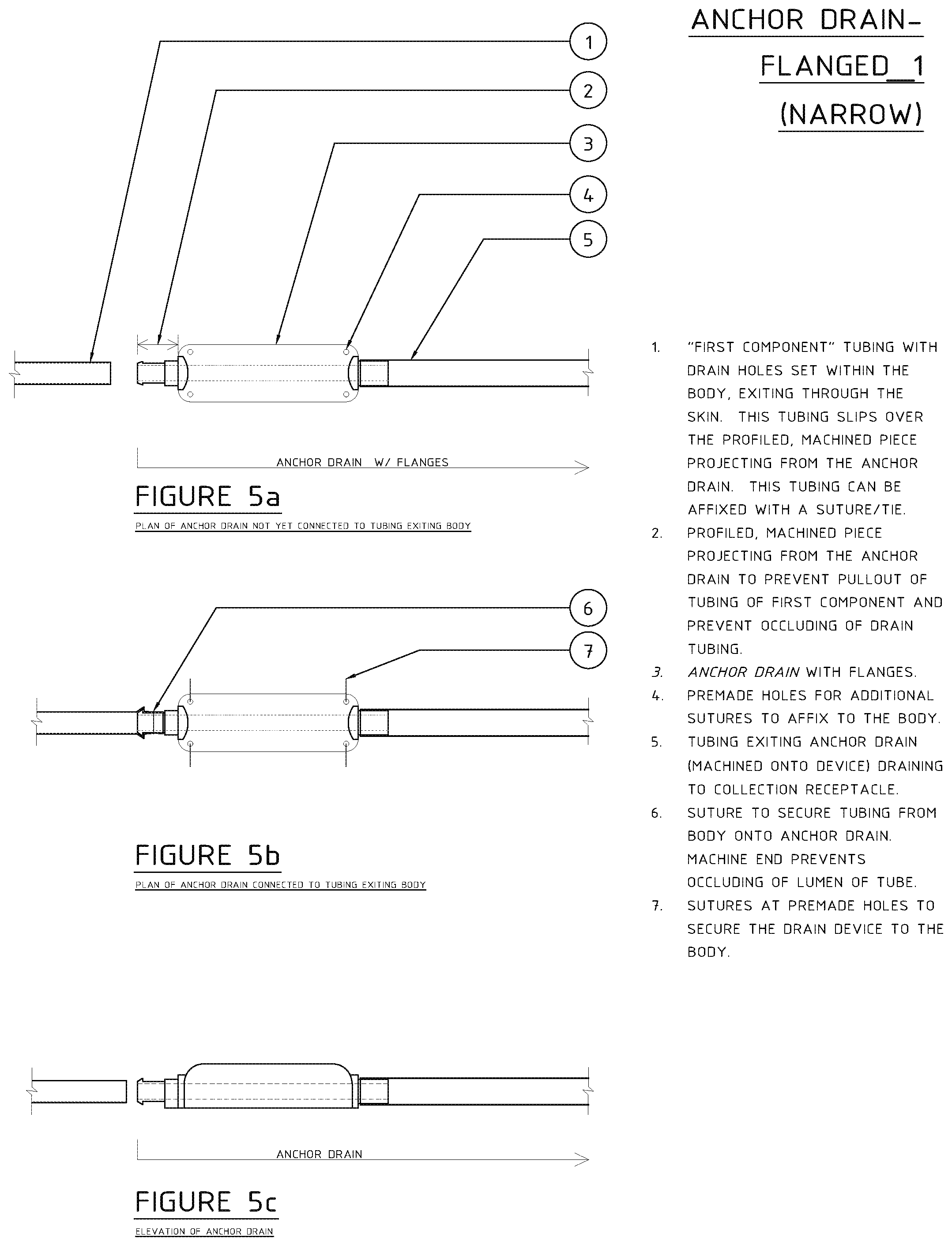 Patent US12090281 Figure 5 – Circumferential numbering system for catheters and anchor drain