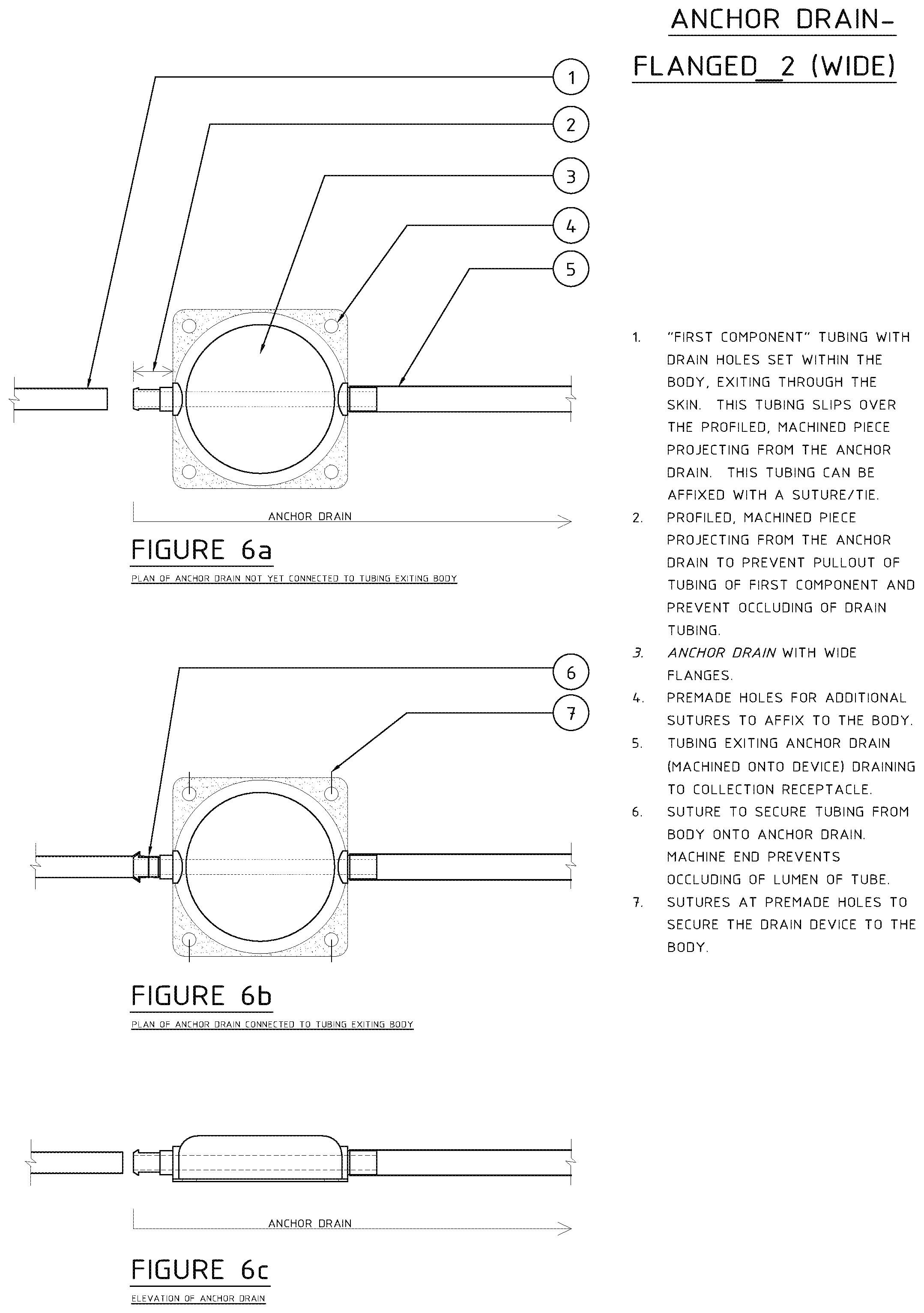 Patent US12090281 Figure 6 – Circumferential numbering system for catheters and anchor drain