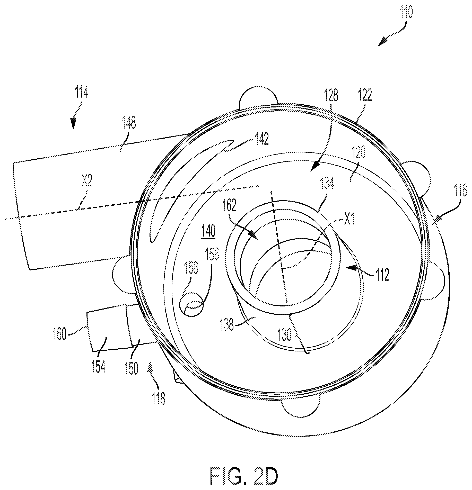 Patent US12090297 Figure 5 – Adaptors for removal of debris and fluids from ventilator circuits