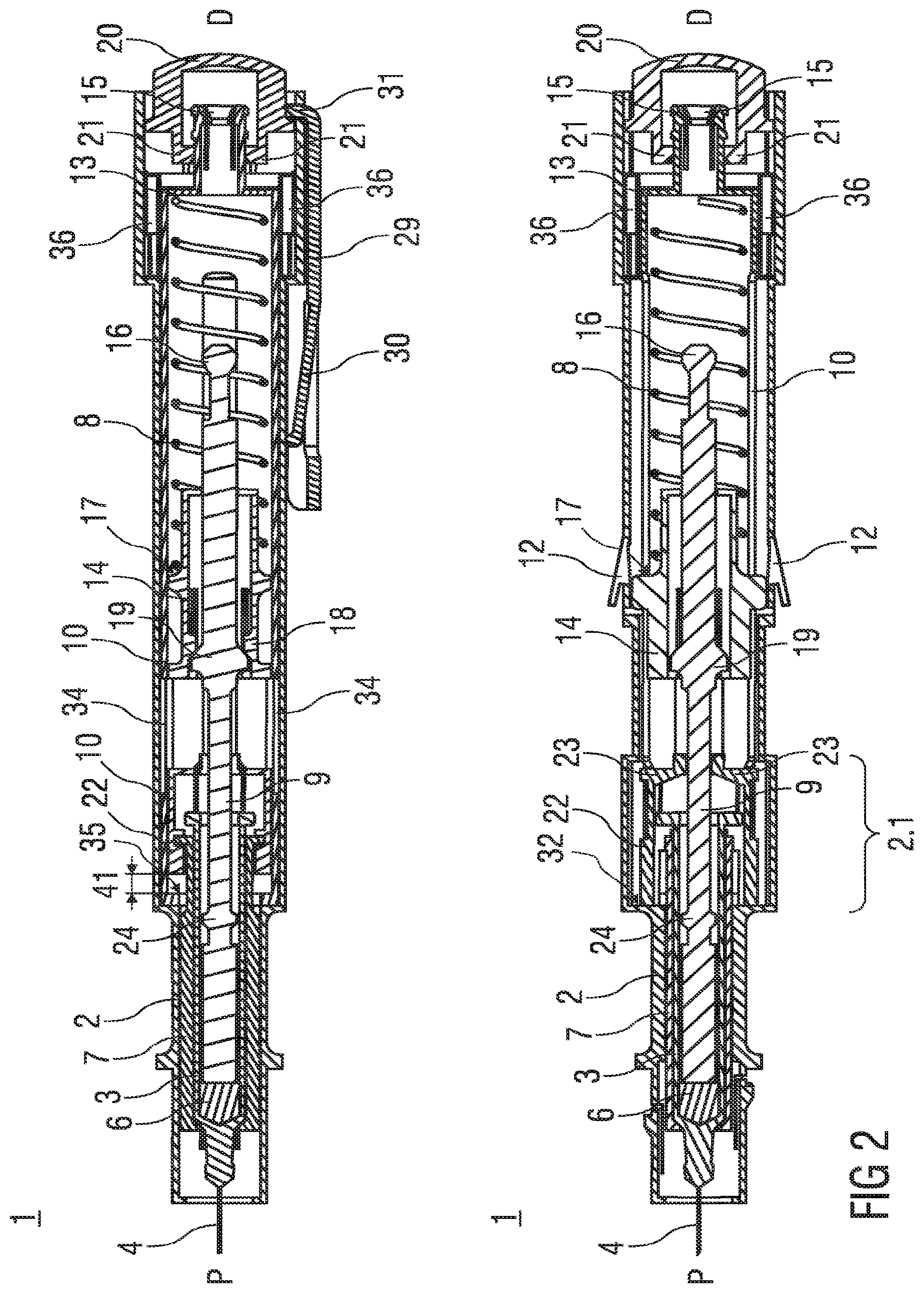 Patent US12090303 Figure 2 – Auto-injector