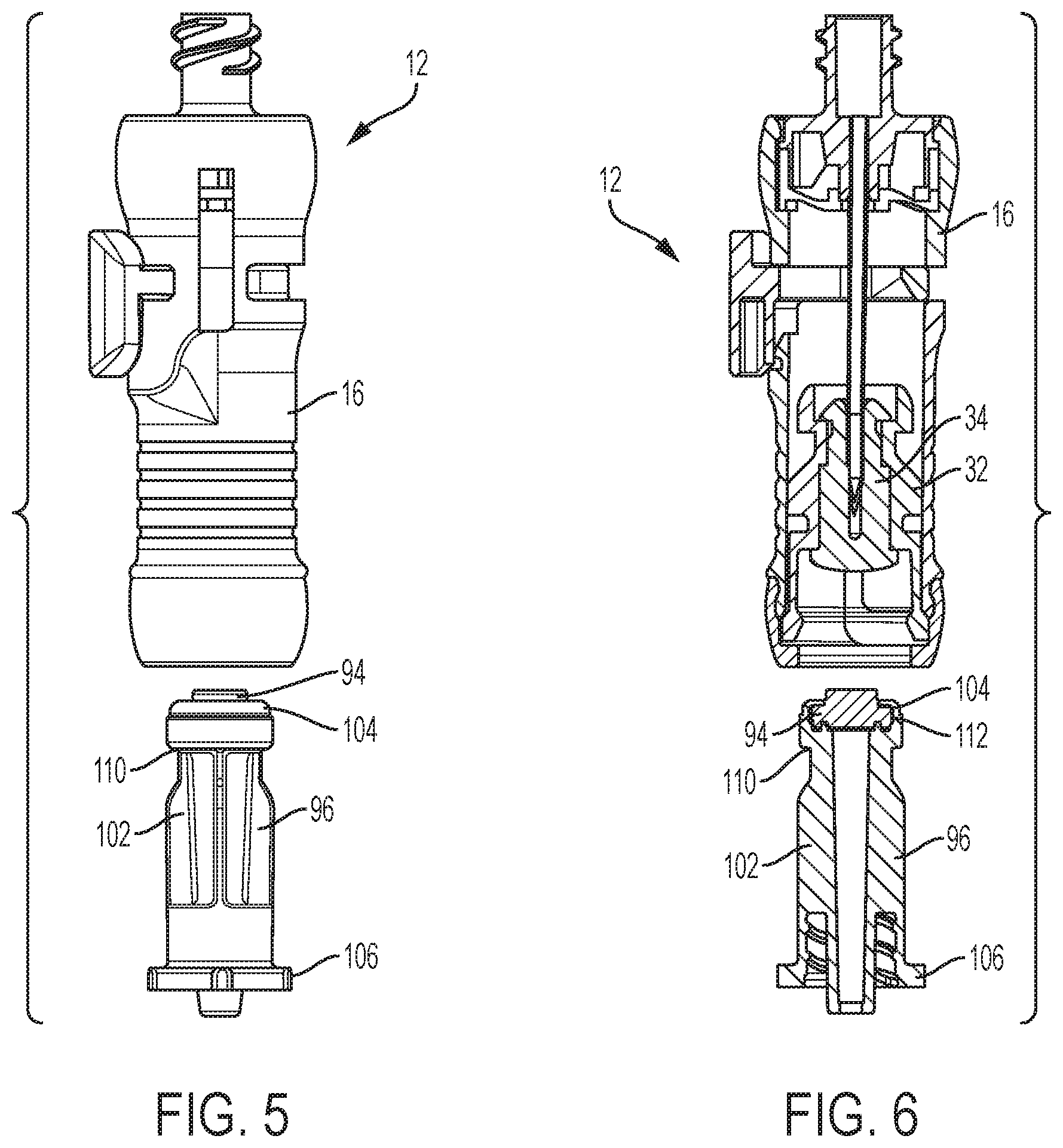 Patent US12090308 Figure 3 – Syringe adapter with lock mechanism