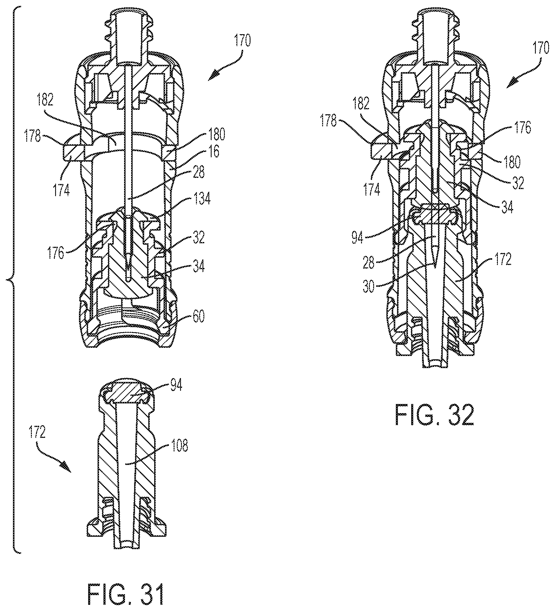 Patent US12090308 Figure 14 – Syringe adapter with lock mechanism