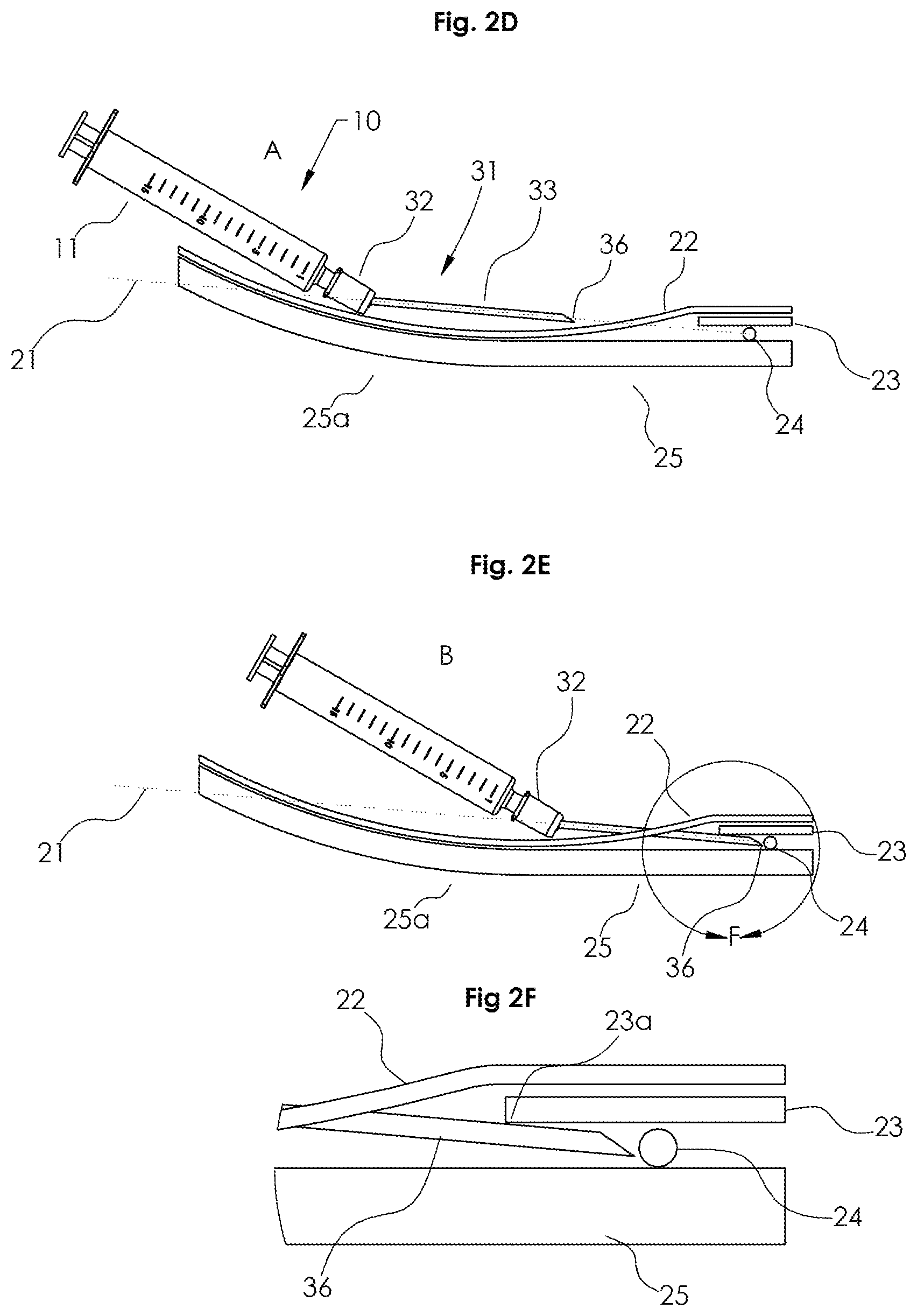 Patent US12090309 Figure 3 – Hollow needle and pivotable hub system