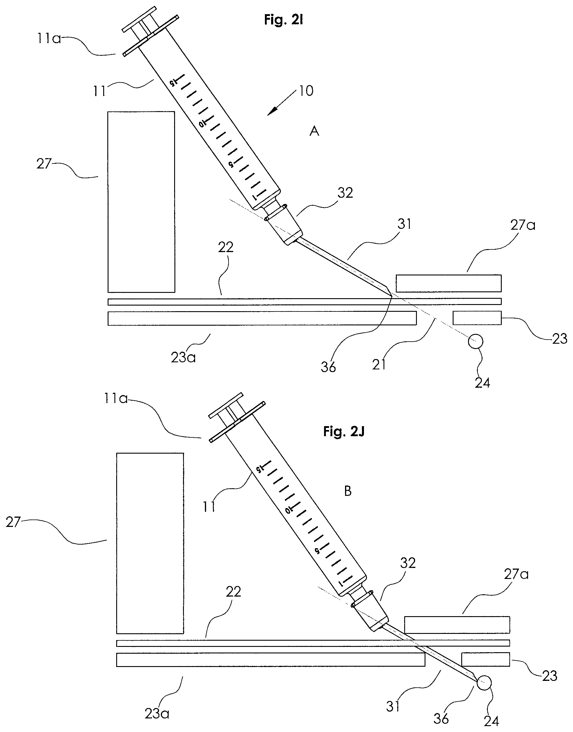Patent US12090309 Figure 5 – Hollow needle and pivotable hub system