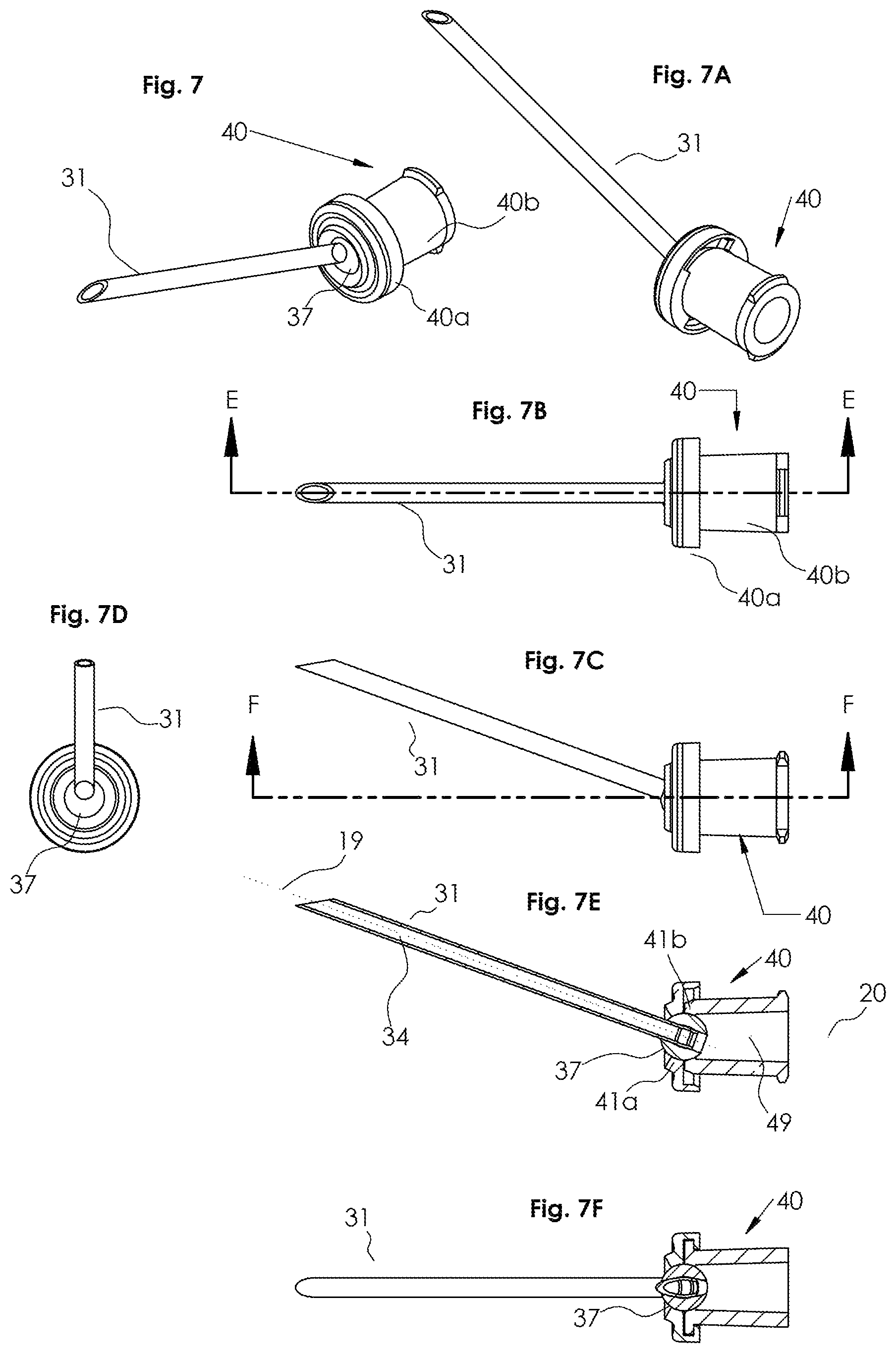 Patent US12090309 Figure 9 – Hollow needle and pivotable hub system