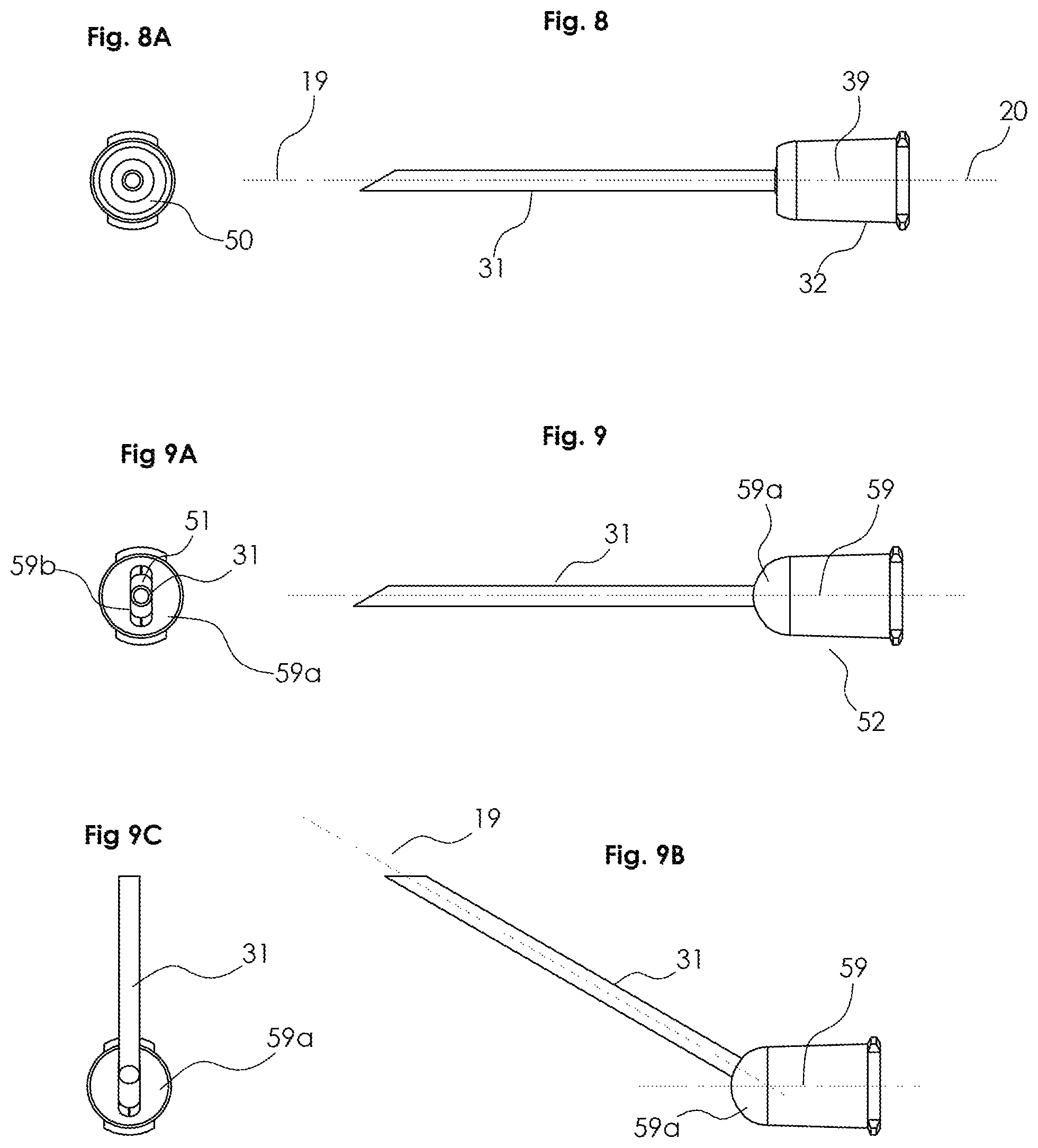 Patent US12090309 Figure 11 – Hollow needle and pivotable hub system