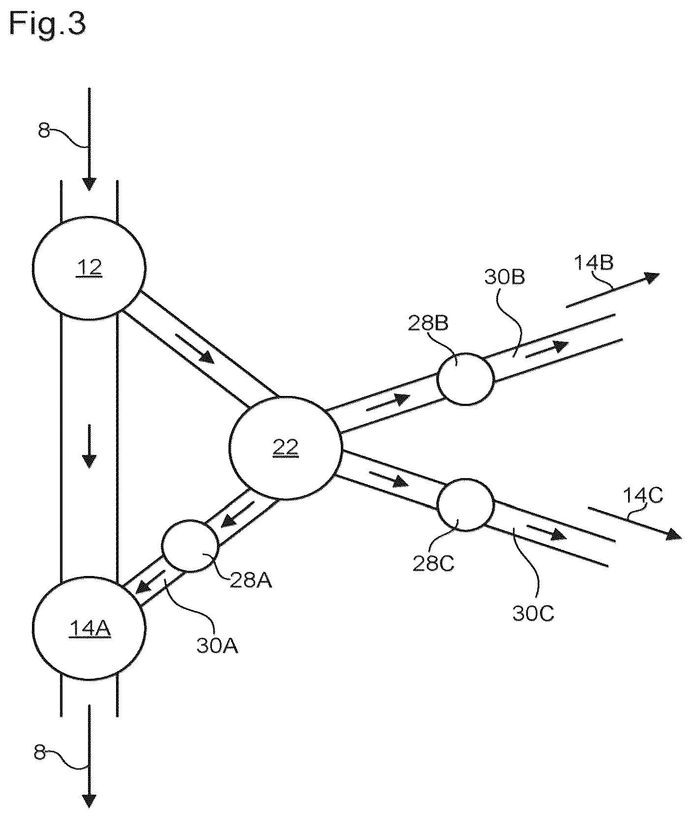 Patent US12090310 Figure 2 – Mechanical circulatory support device with axial flow turbomachine optimized for heart failure and cardio-renal syndrome by implantation in the descending aorta
