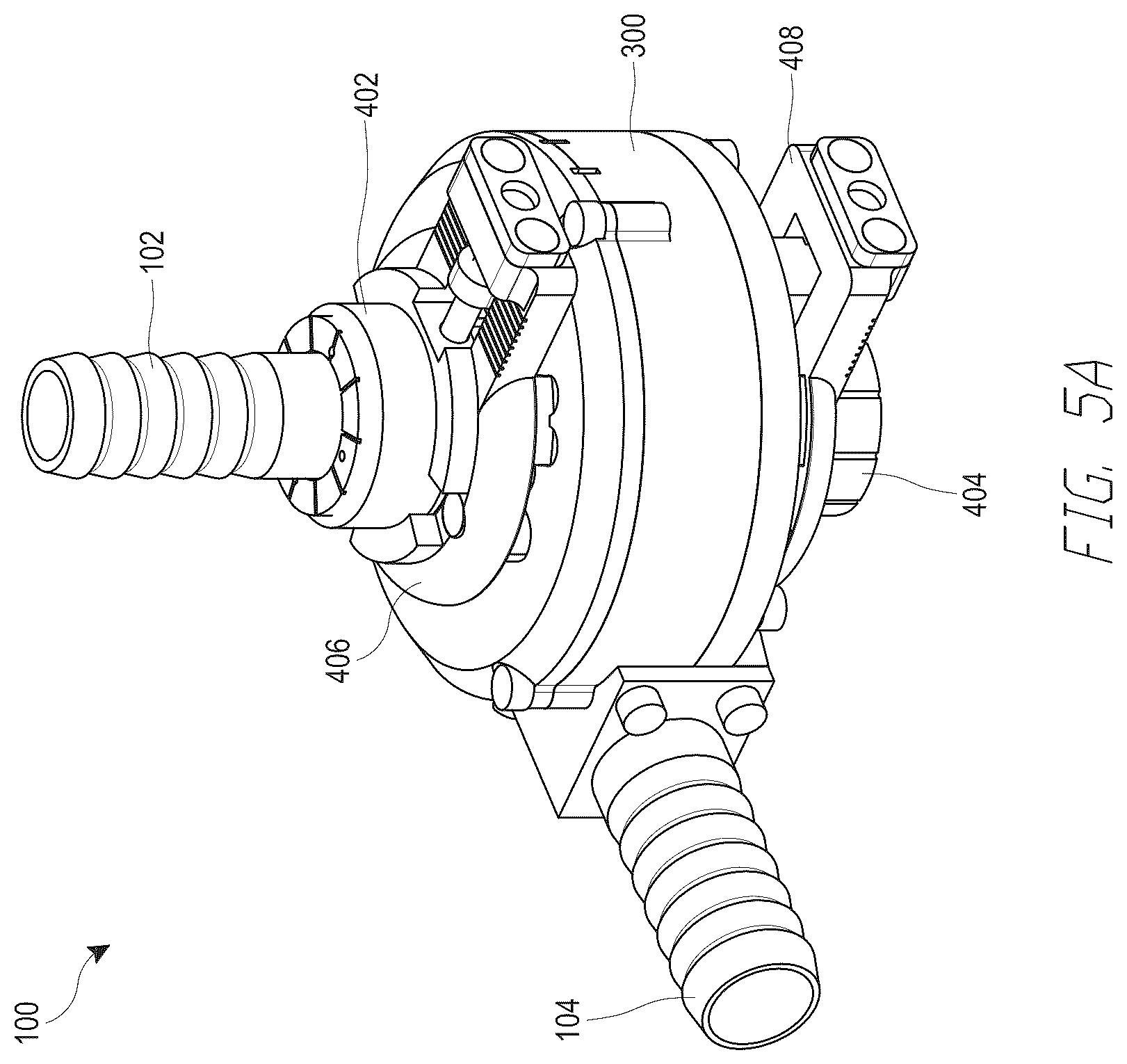 Patent US12090310 Figure 4 – Mechanical circulatory support device with axial flow turbomachine optimized for heart failure and cardio-renal syndrome by implantation in the descending aorta
