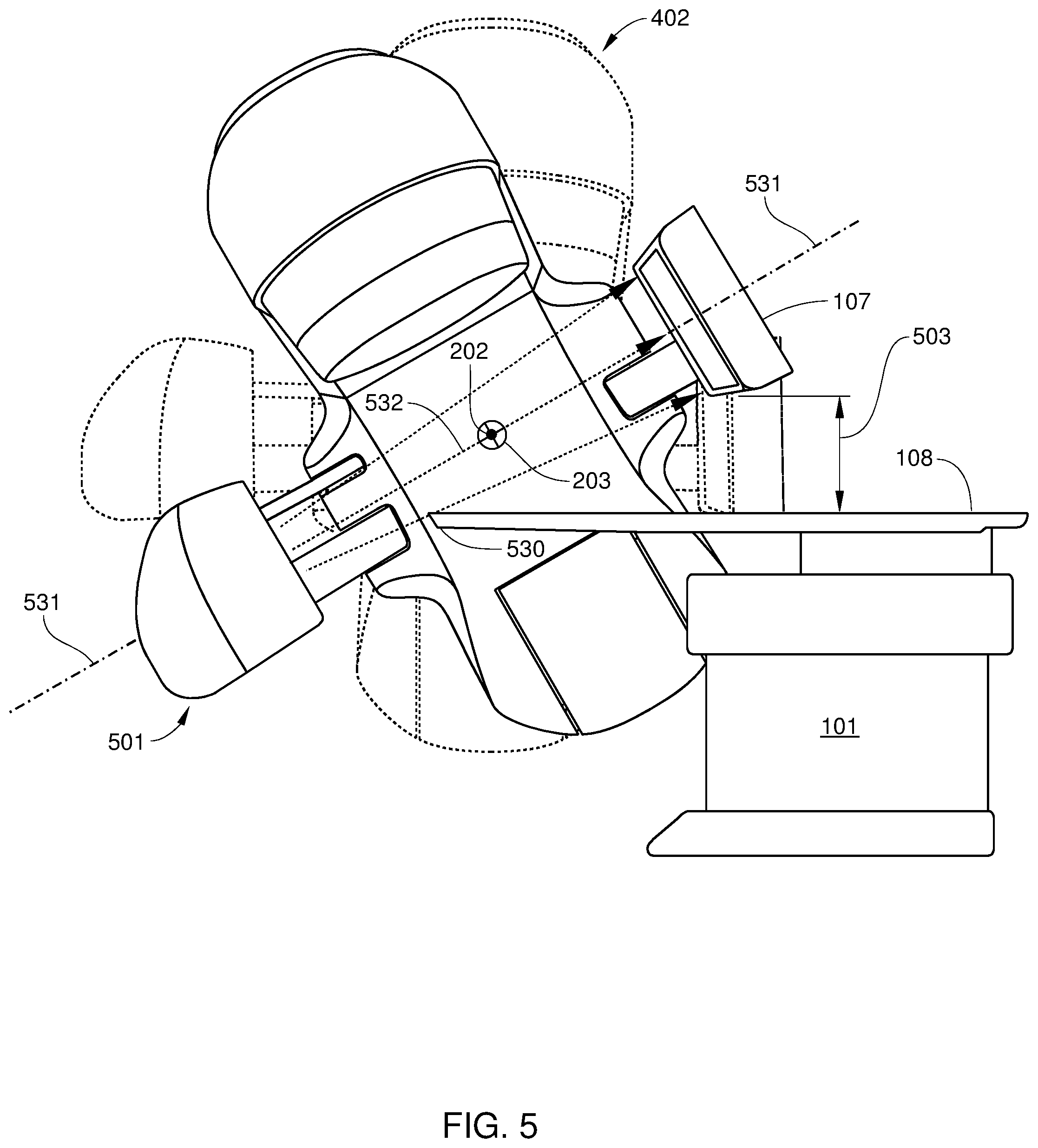 Patent US12090341 Figure 5 – Position verification and correction for radiation therapy using non-orthogonal on-board imaging