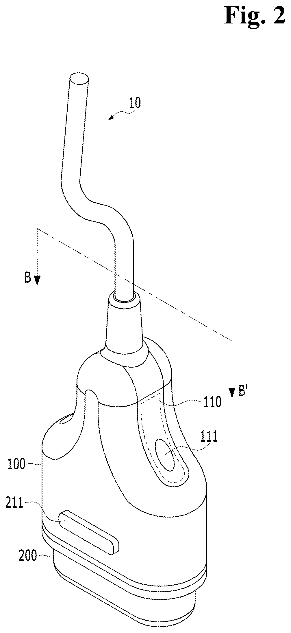Patent US12090347 Figure 2 – High intensity focused ultrasonic device with vertical assembly structure