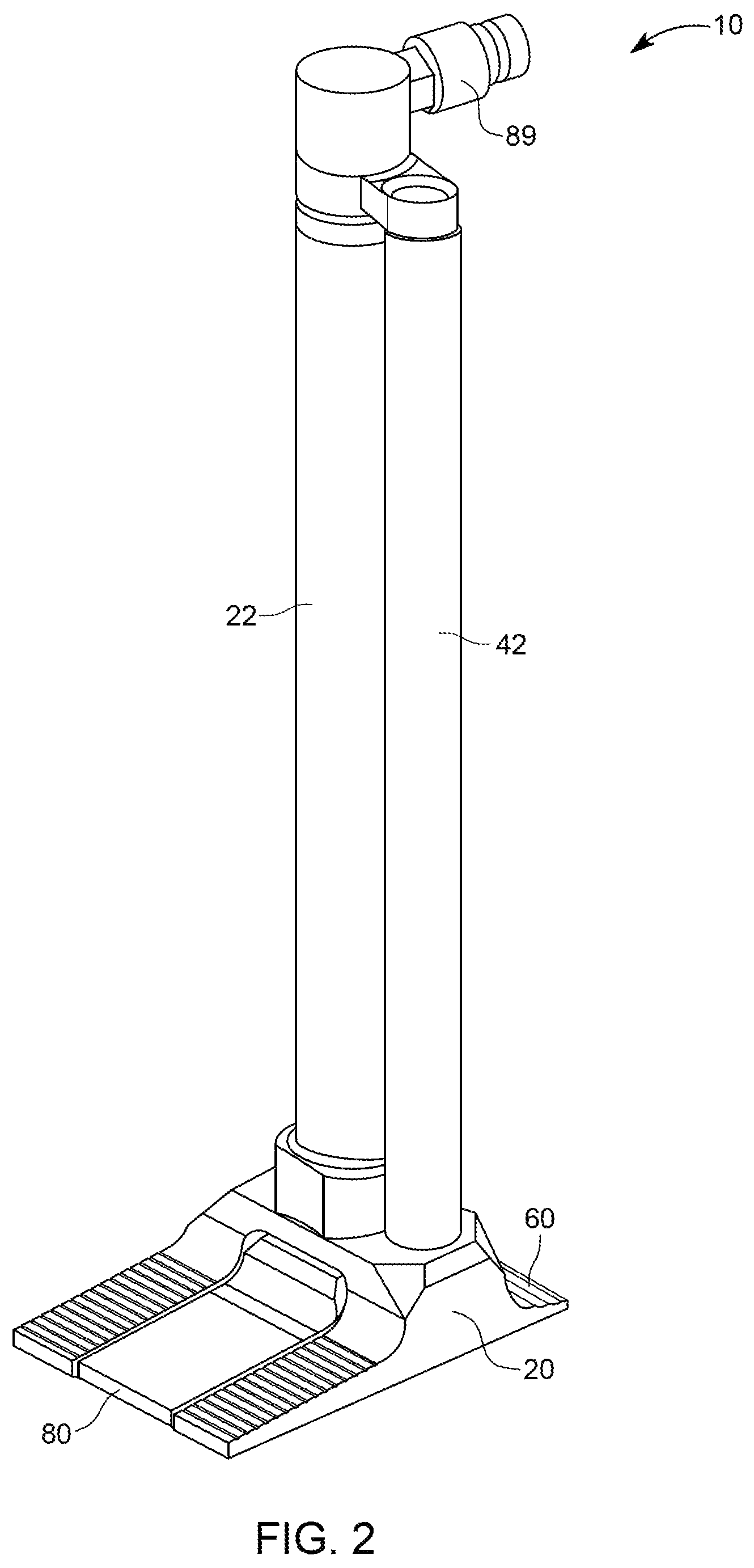 Patent US12090349 Figure 2 – Double-sided breaching tool