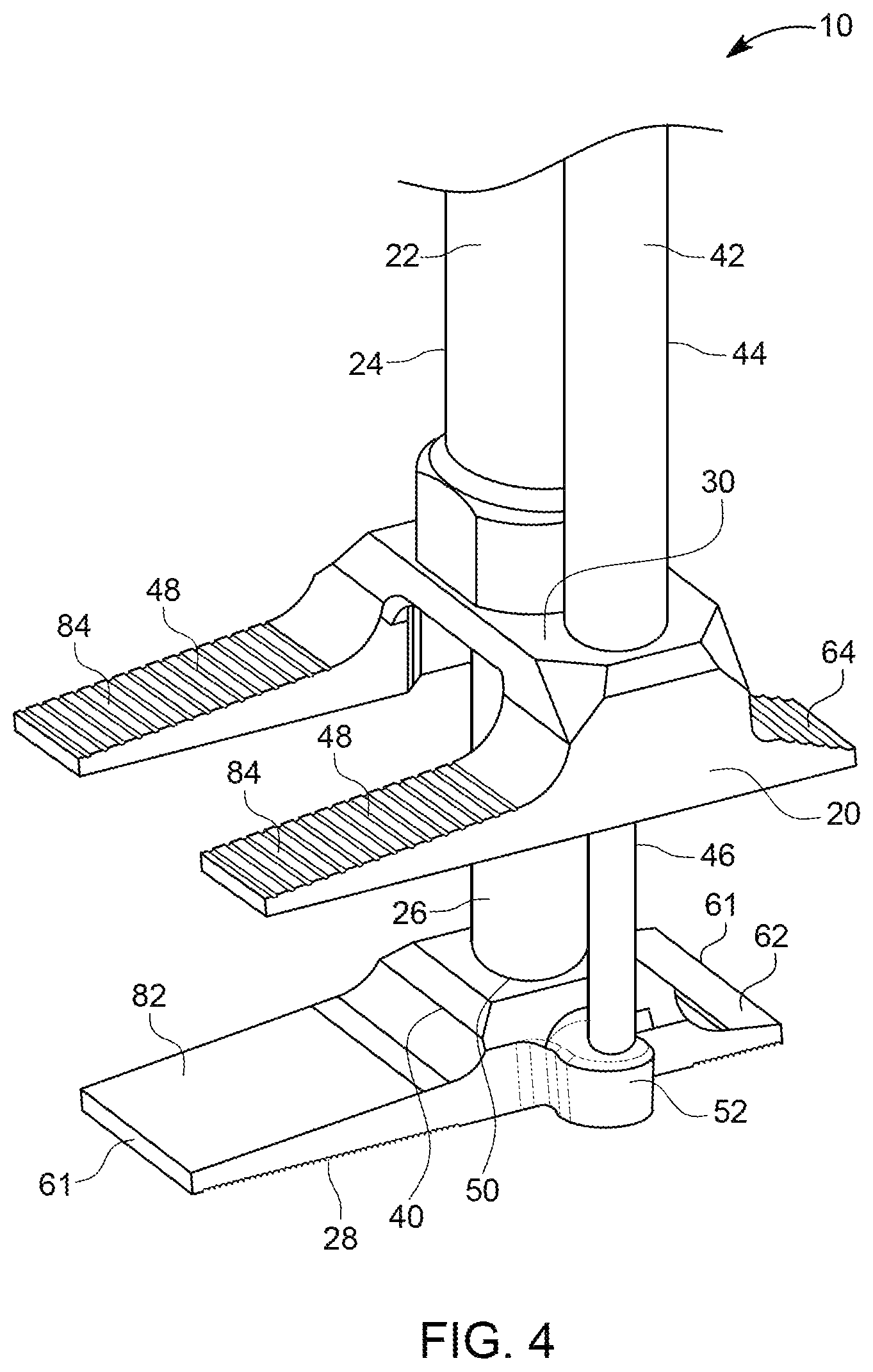 Patent US12090349 Figure 4 – Double-sided breaching tool