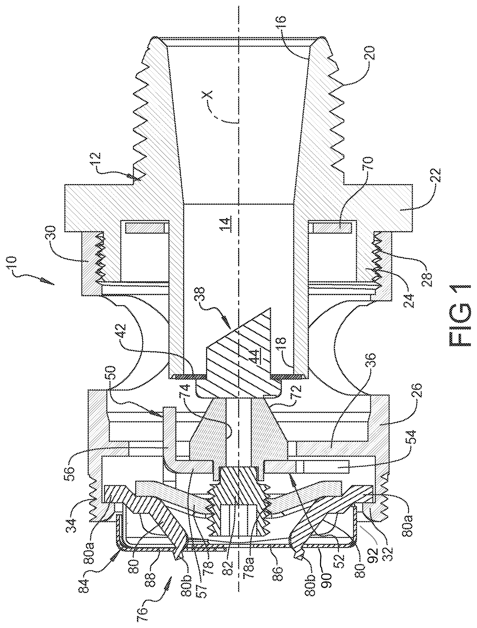 Patent US12090355 Figure 1 – Concealed horizontal sidewall sprinkler