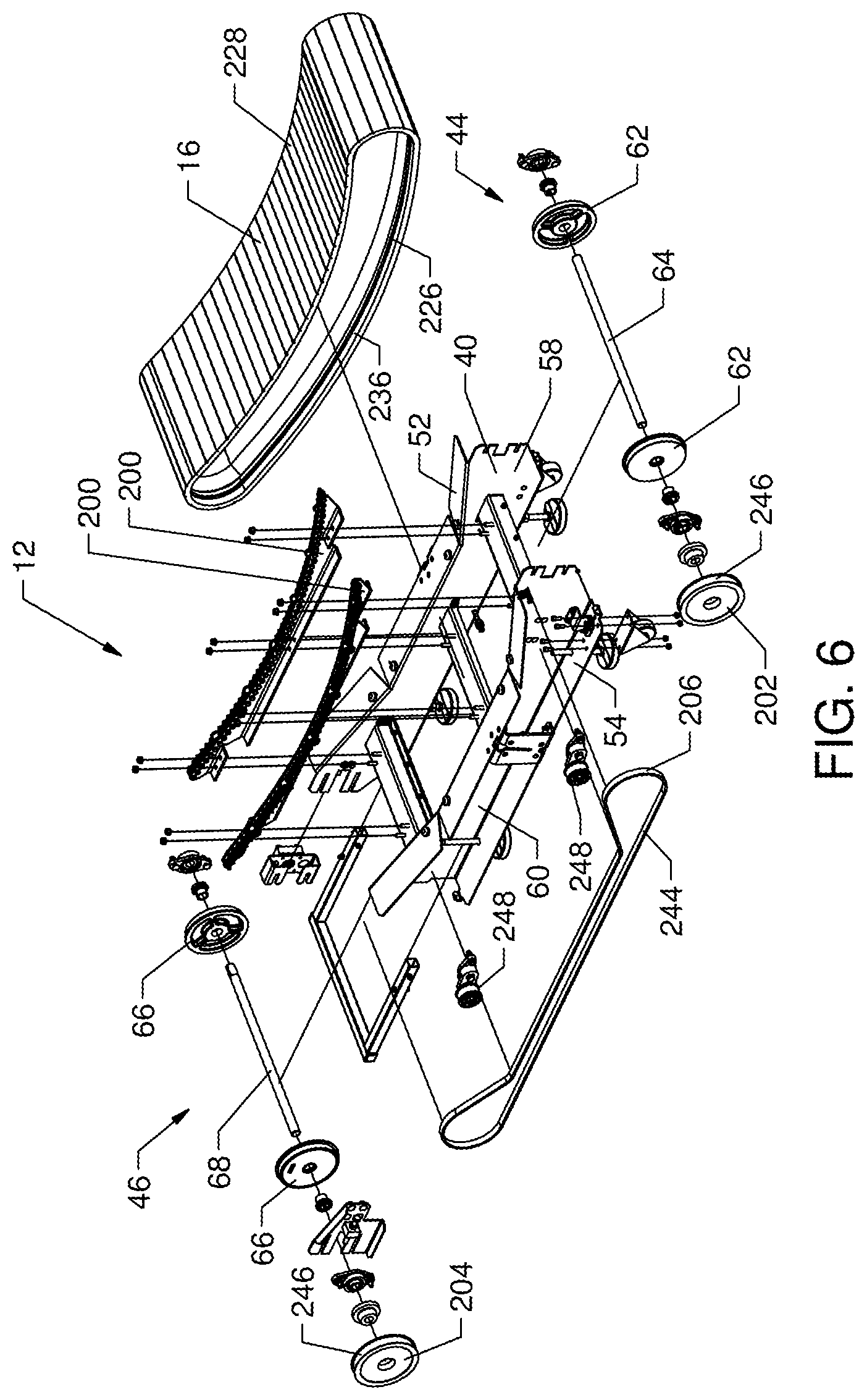 Patent US12090356 Figure 5 – Manually powered treadmill
