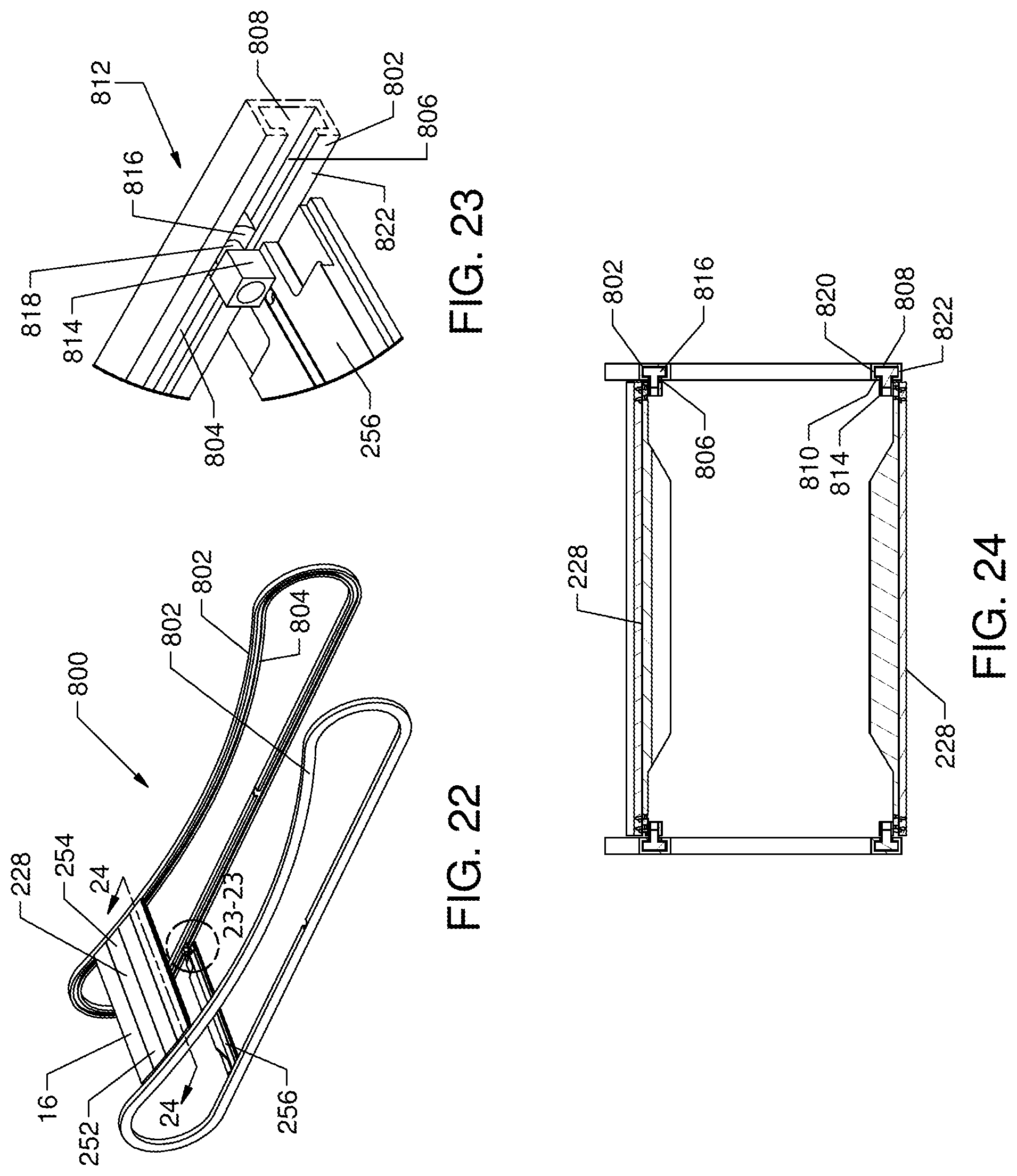 Patent US12090356 Figure 14 – Manually powered treadmill